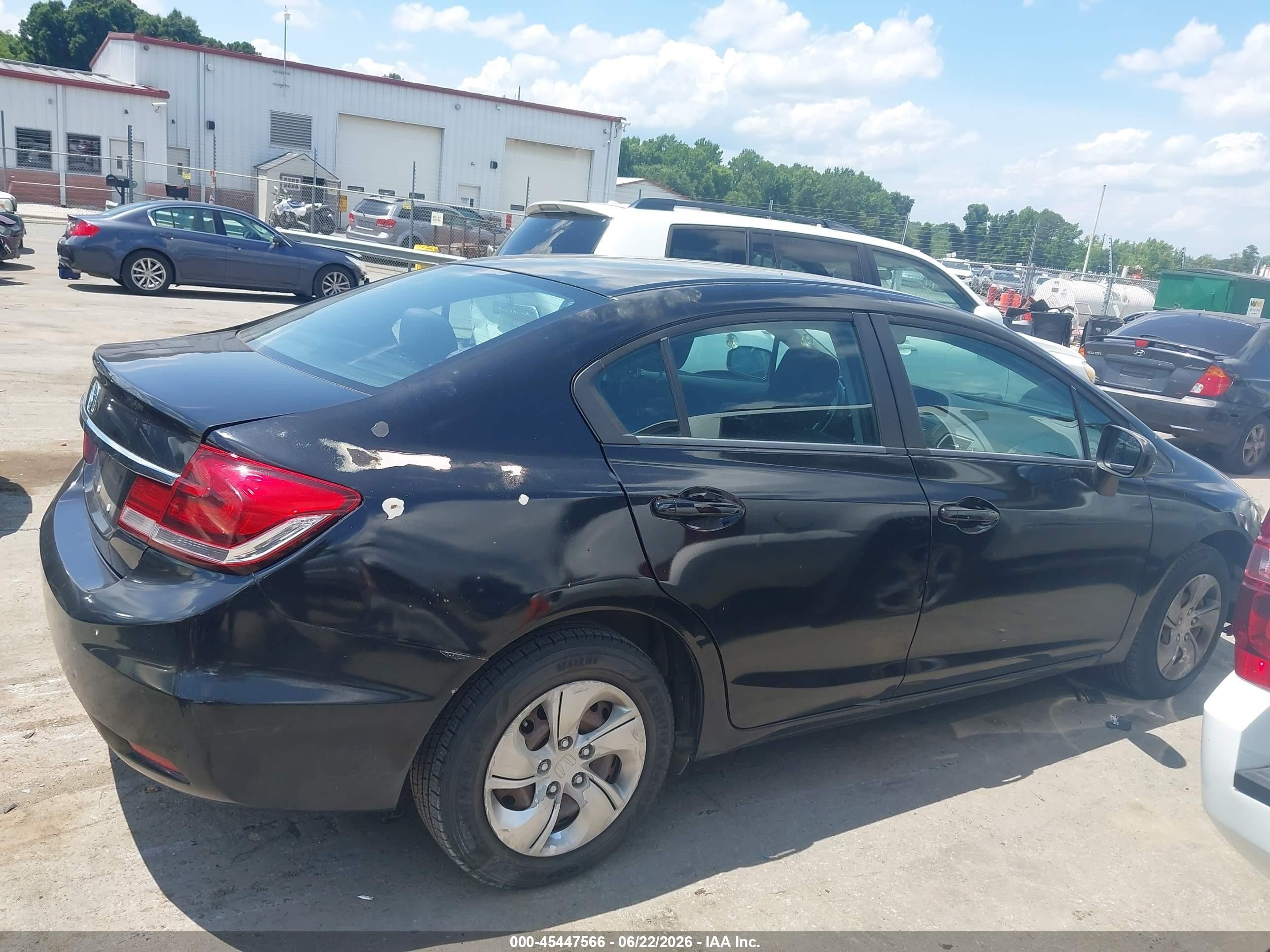 2014 Honda Civic Lx Black vin: 2HGFB2F59EH548778