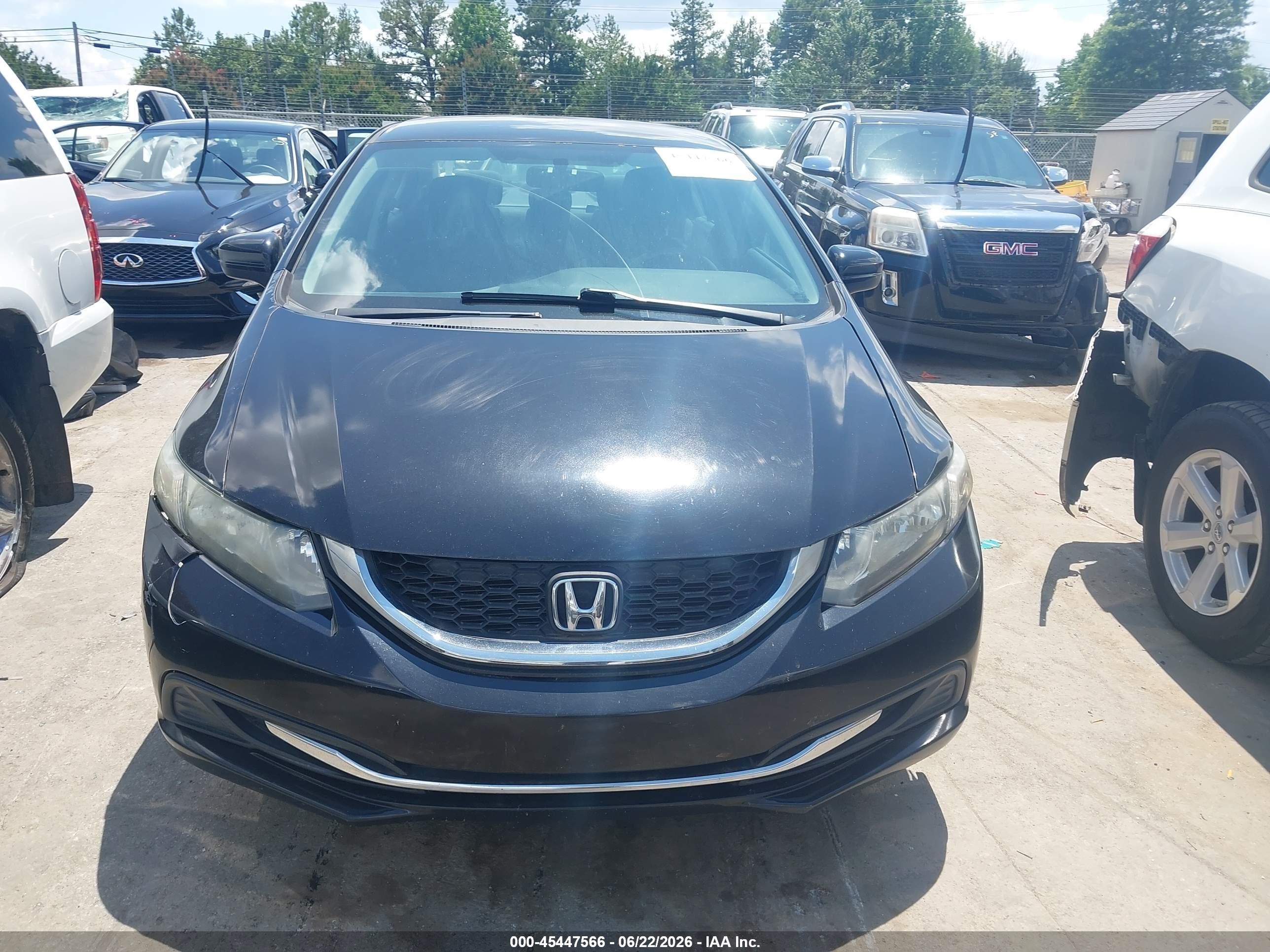 2014 Honda Civic Lx Black vin: 2HGFB2F59EH548778