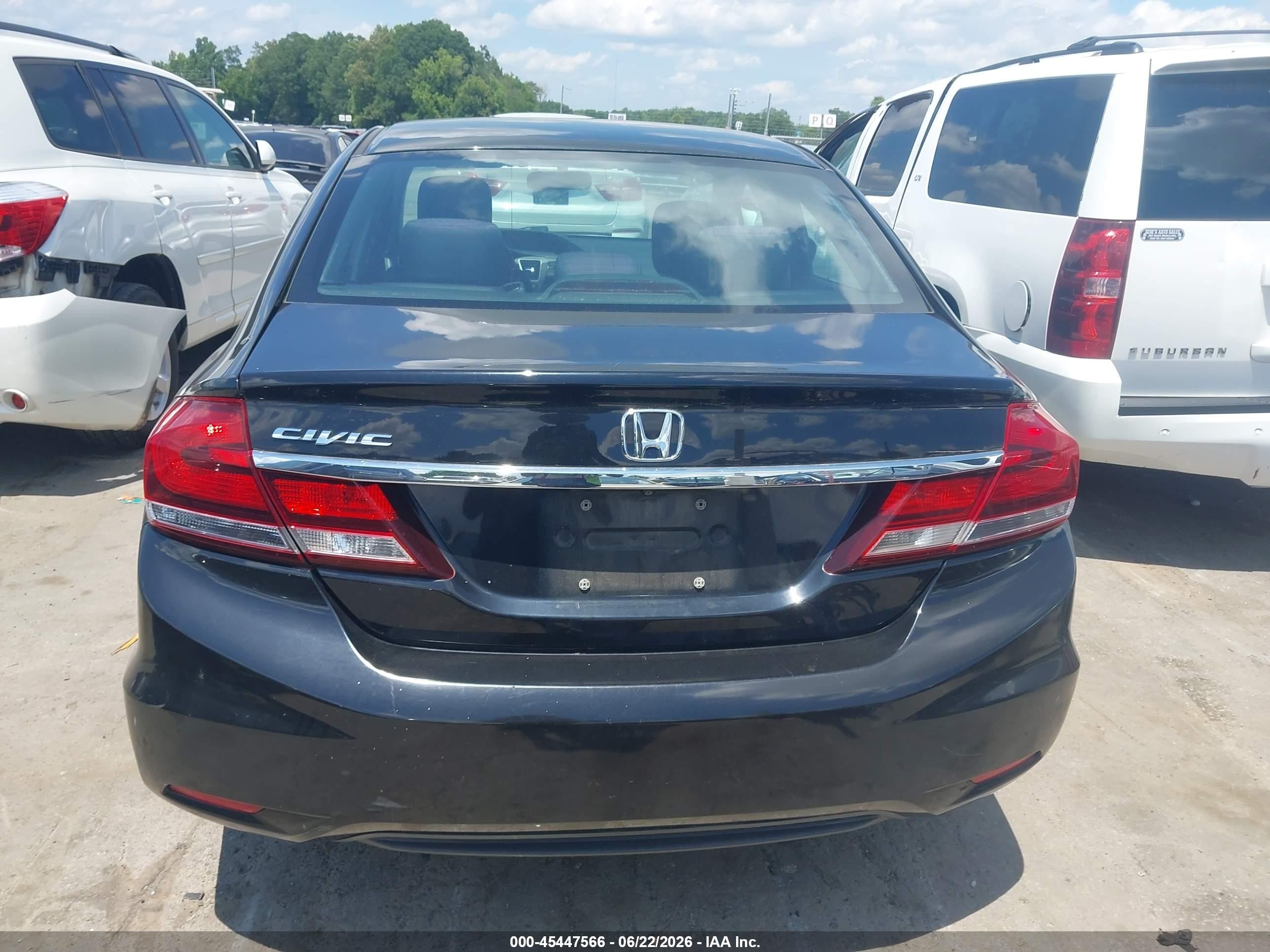 2014 Honda Civic Lx Black vin: 2HGFB2F59EH548778