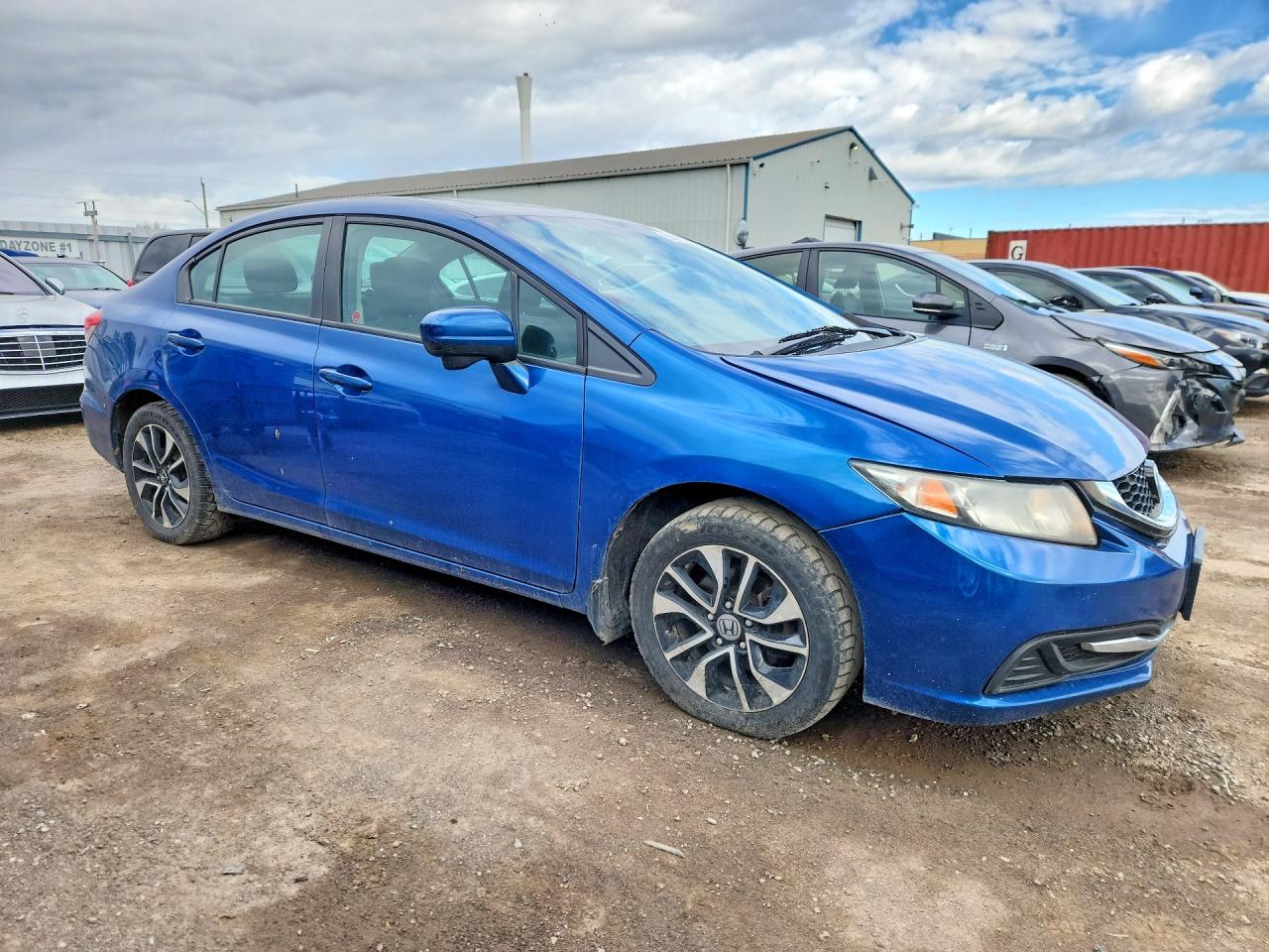 2015 Honda Civic Lx Blue vin: 2HGFB2F59FH008395