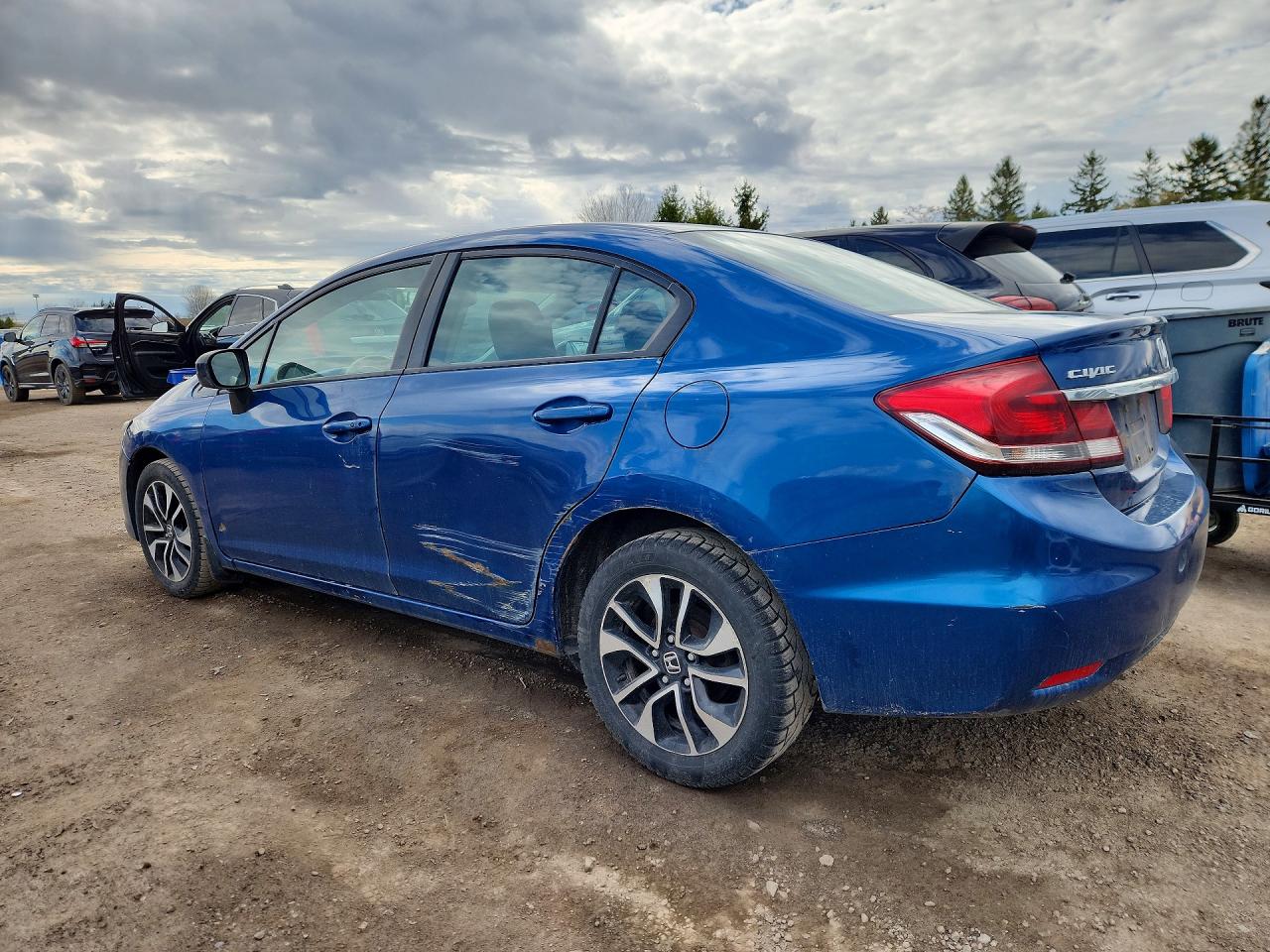 2015 Honda Civic Lx Blue vin: 2HGFB2F59FH008395