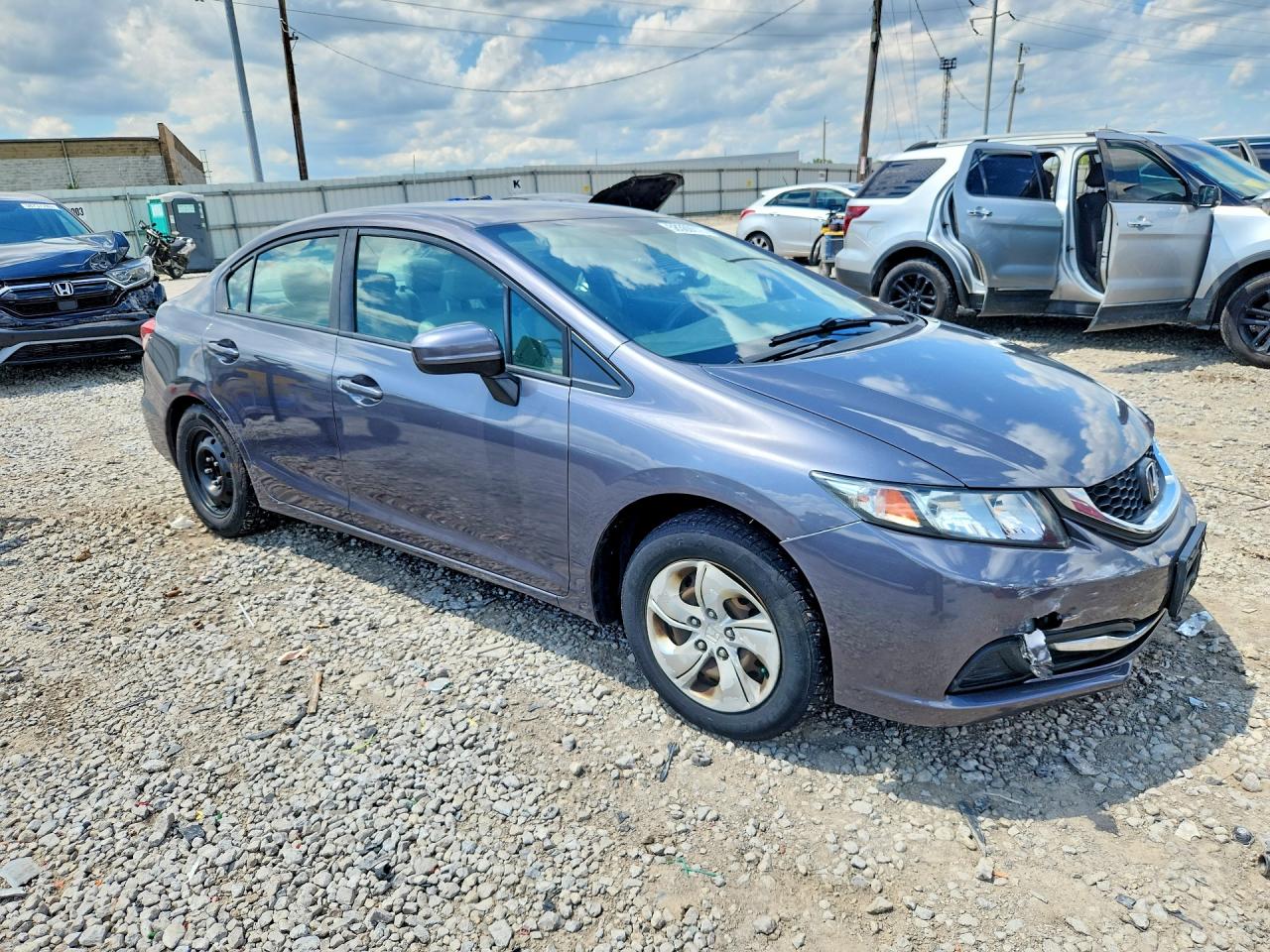 2015 Honda Civic Lx Gray vin: 2HGFB2F59FH507570