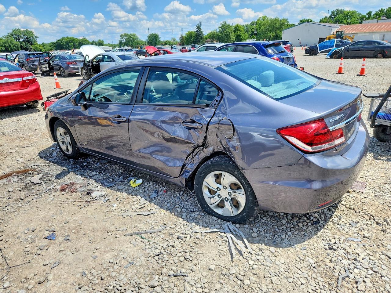 2015 Honda Civic Lx Gray vin: 2HGFB2F59FH507570