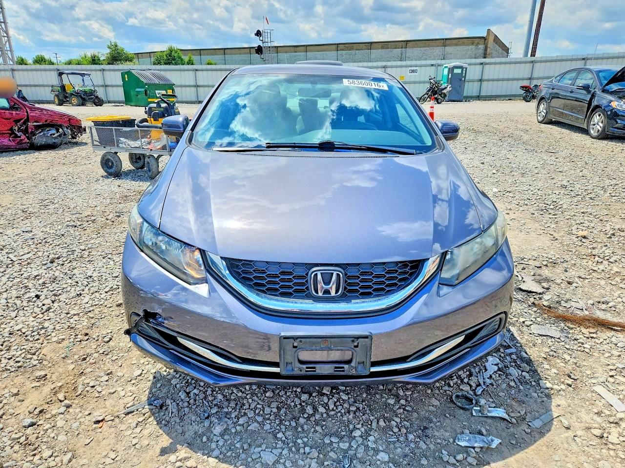 2015 Honda Civic Lx Gray vin: 2HGFB2F59FH507570