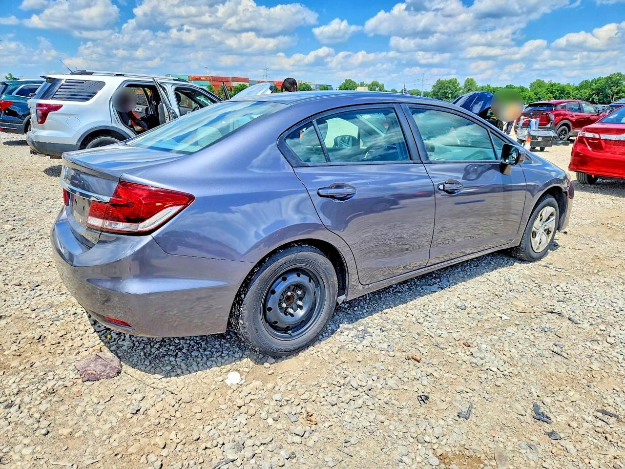 2015 Honda Civic Lx Gray vin: 2HGFB2F59FH507570