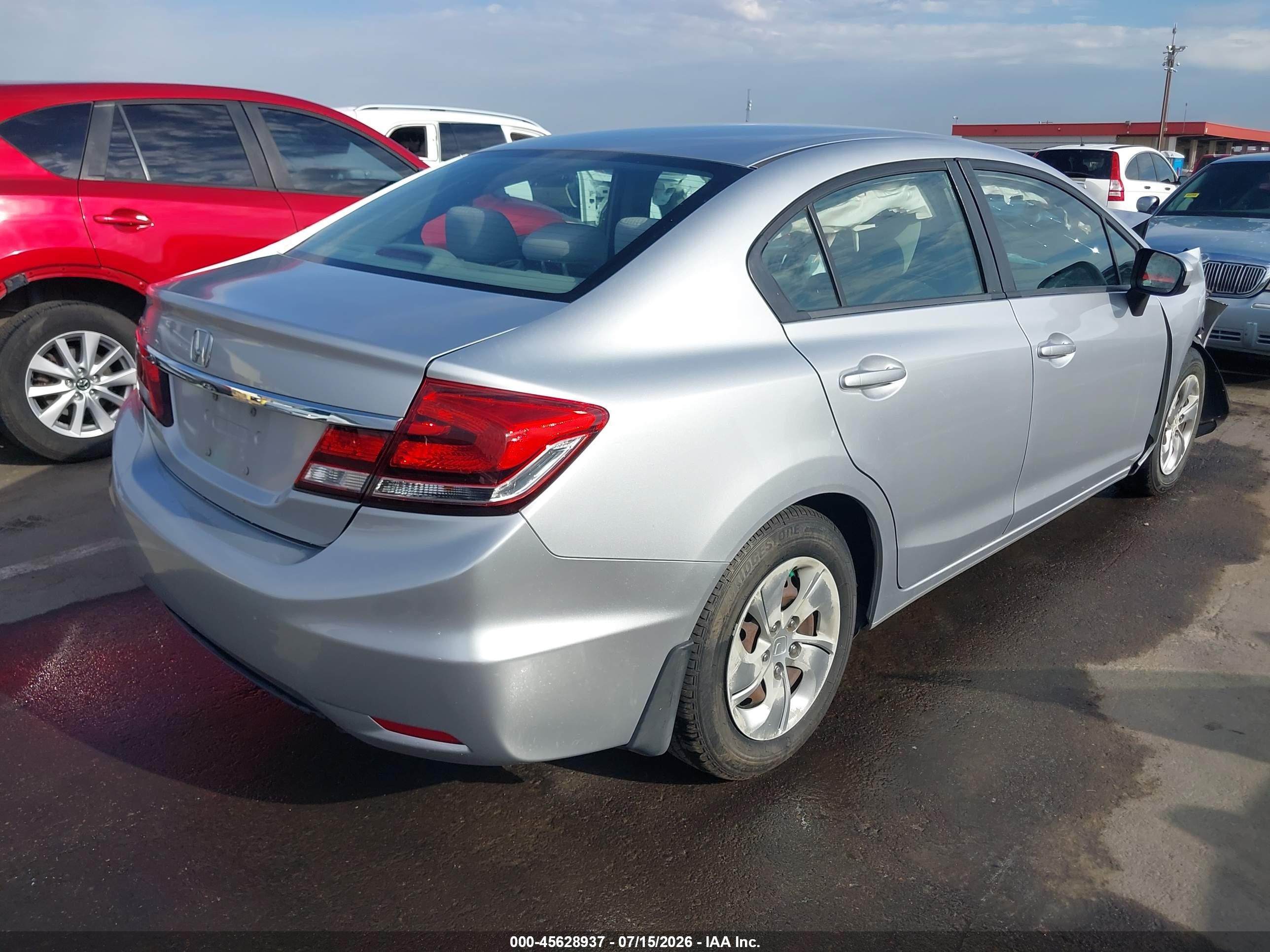 2015 Honda Civic Lx Серебряный vin: 2HGFB2F59FH510839
