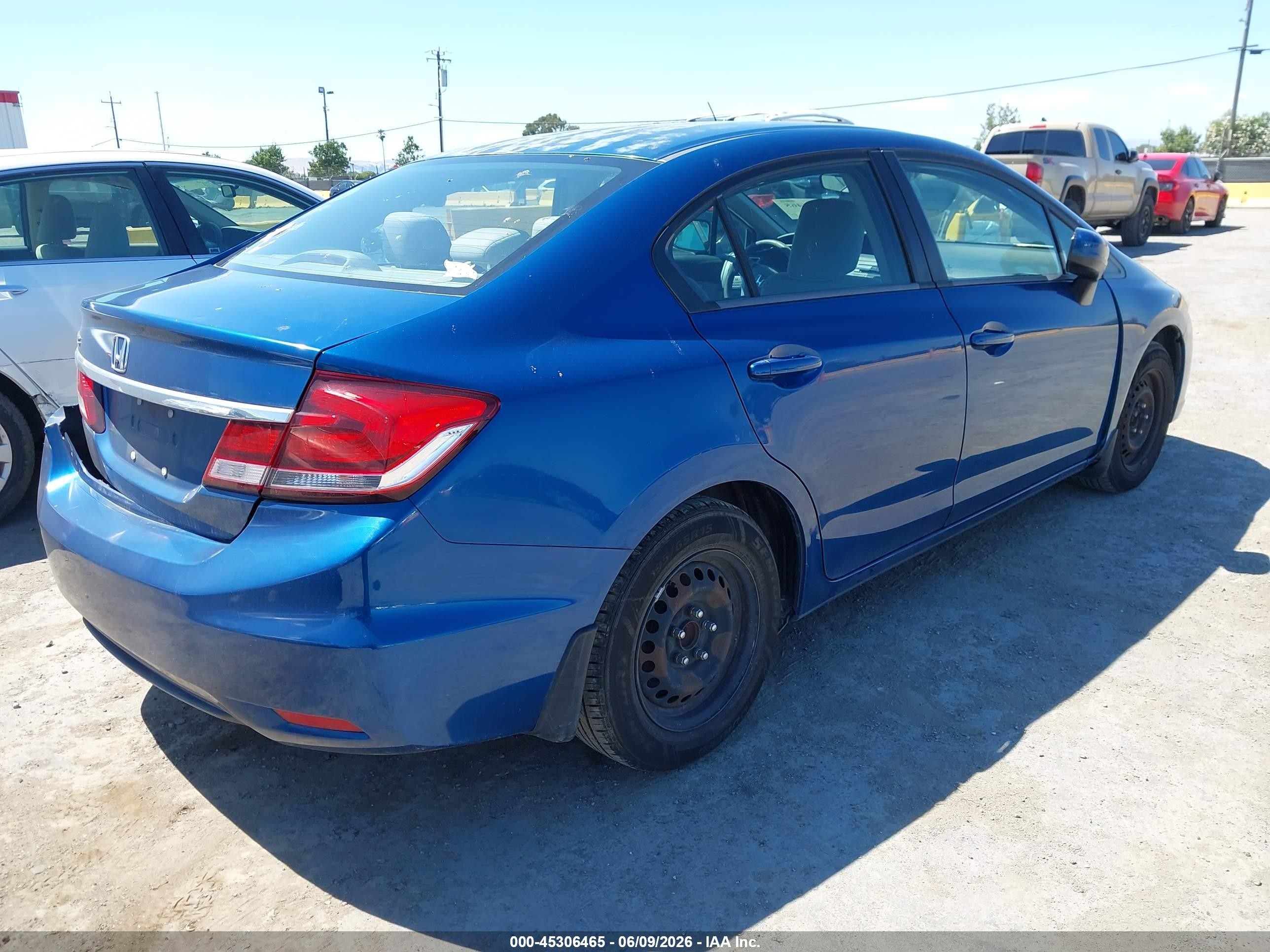 2015 Honda Civic Lx Blue vin: 2HGFB2F59FH528595