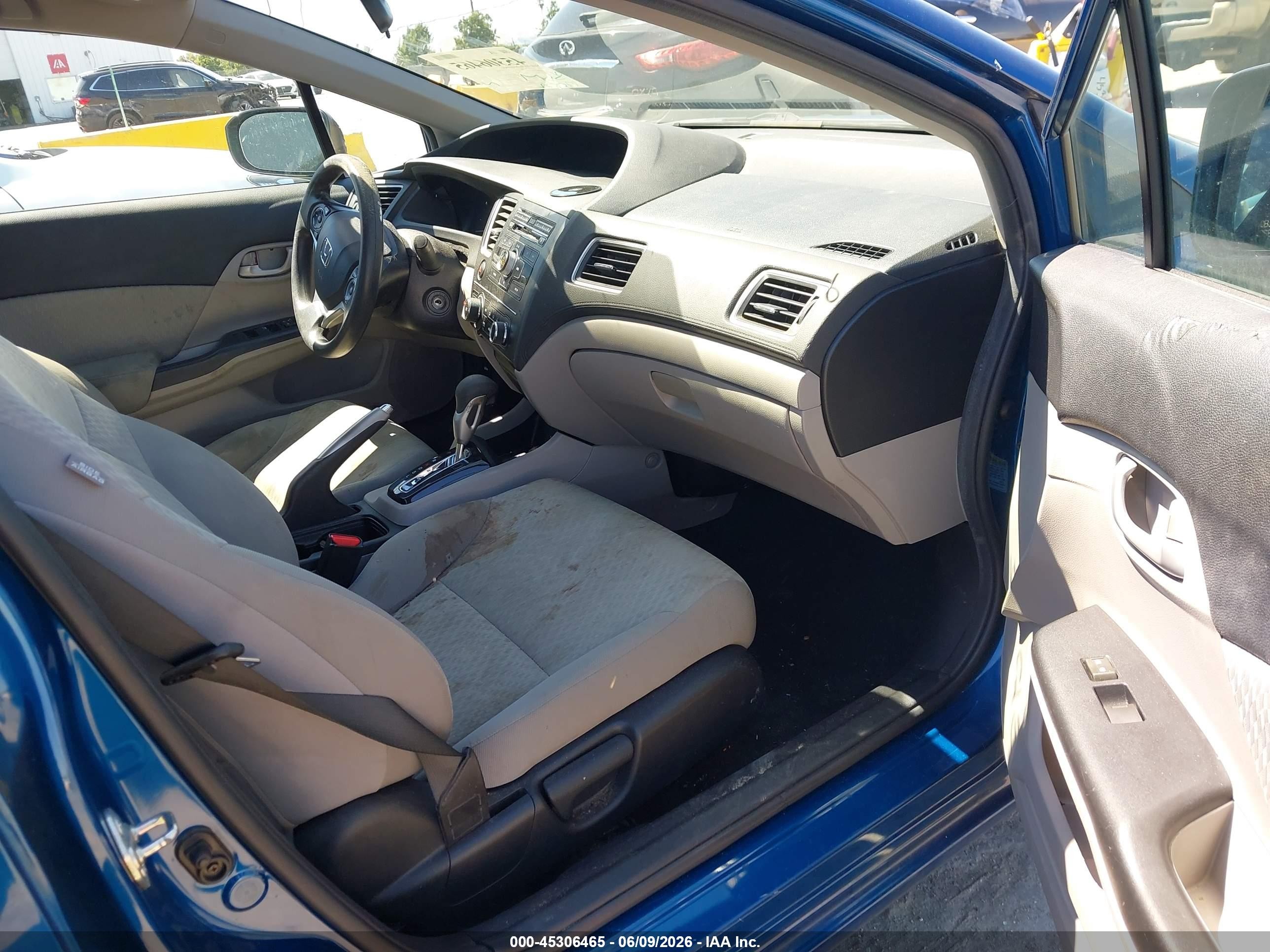 2015 Honda Civic Lx Blue vin: 2HGFB2F59FH528595