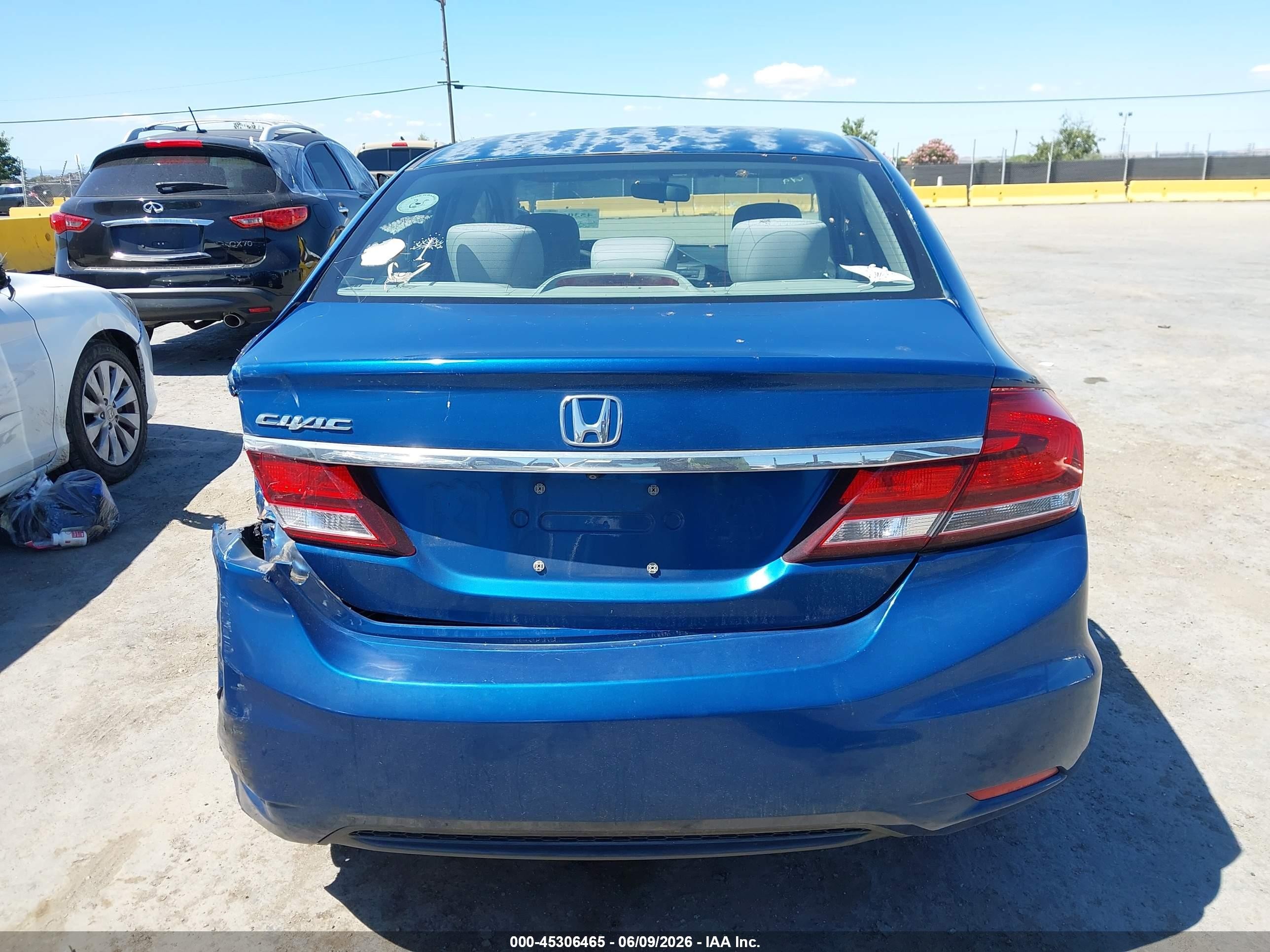 2015 Honda Civic Lx Blue vin: 2HGFB2F59FH528595