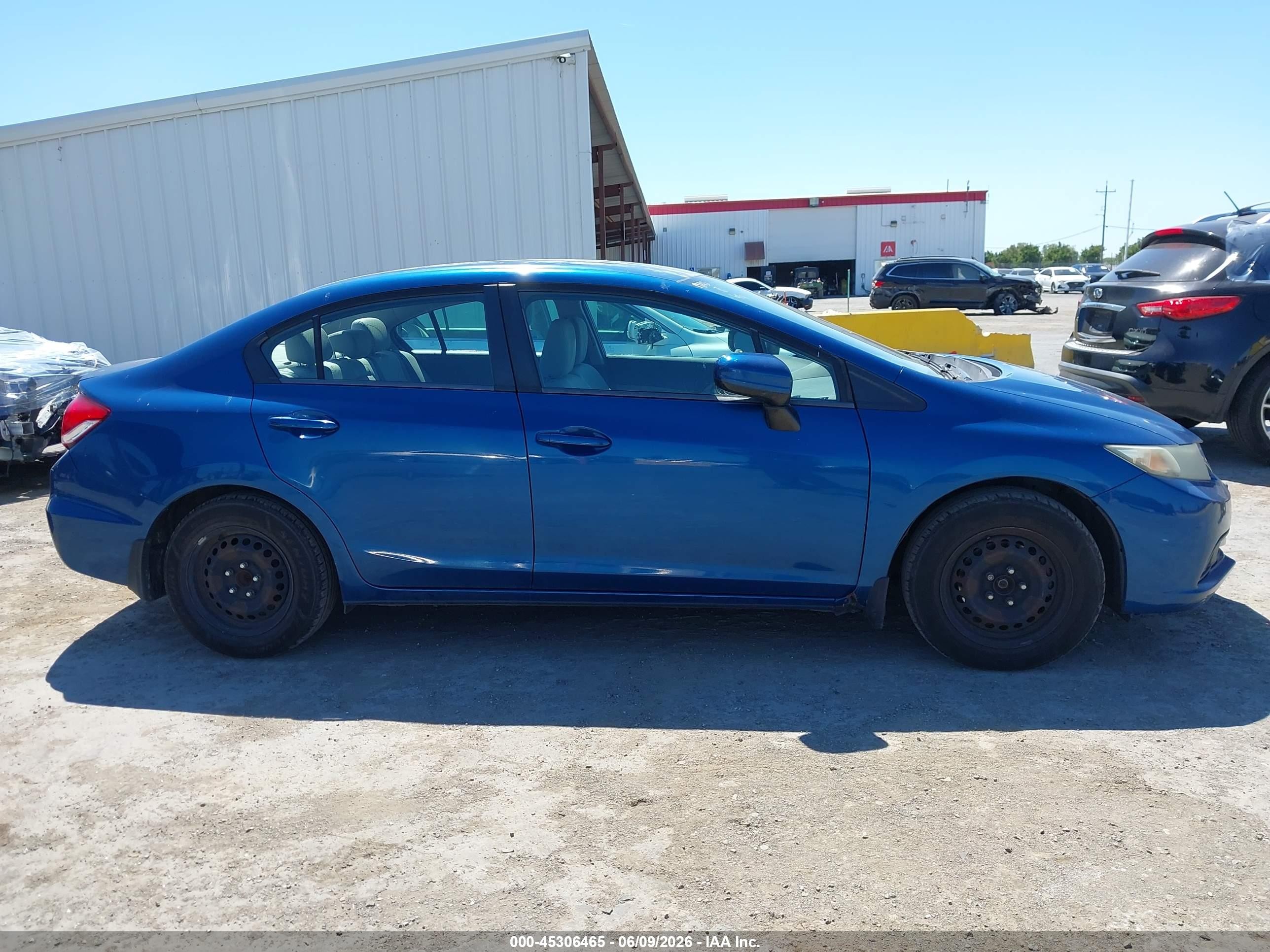 2015 Honda Civic Lx Blue vin: 2HGFB2F59FH528595