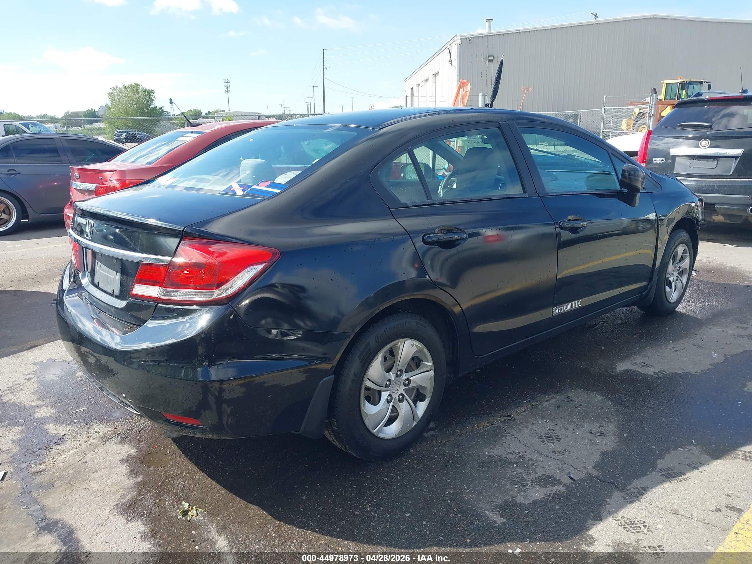 2015 Honda Civic Lx Black vin: 2HGFB2F59FH531626
