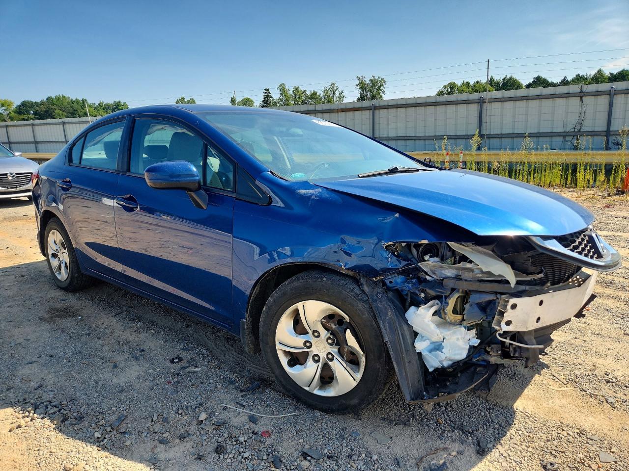 2015 Honda Civic Lx Blue vin: 2HGFB2F59FH539158