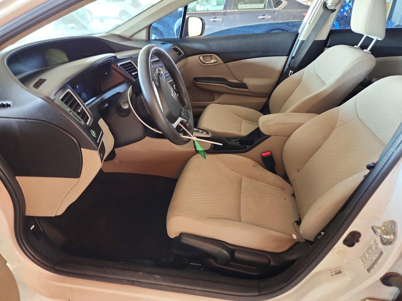 2015 Honda Civic Lx White vin: 2HGFB2F59FH539872