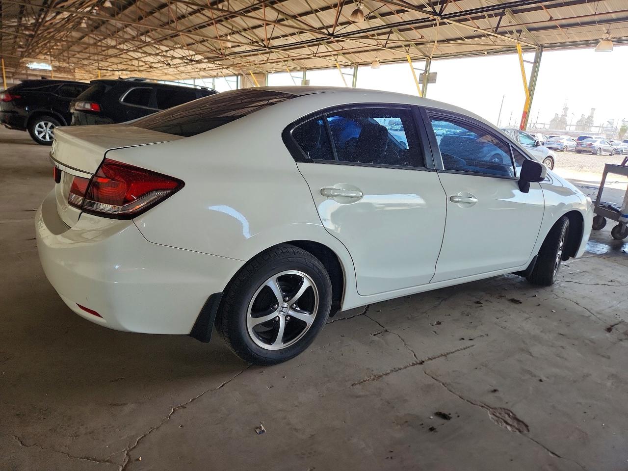 2015 Honda Civic Lx White vin: 2HGFB2F59FH539872