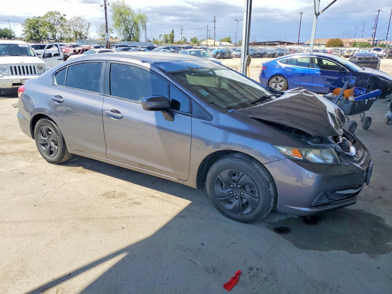 2015 Honda Civic Lx Gray vin: 2HGFB2F59FH546837