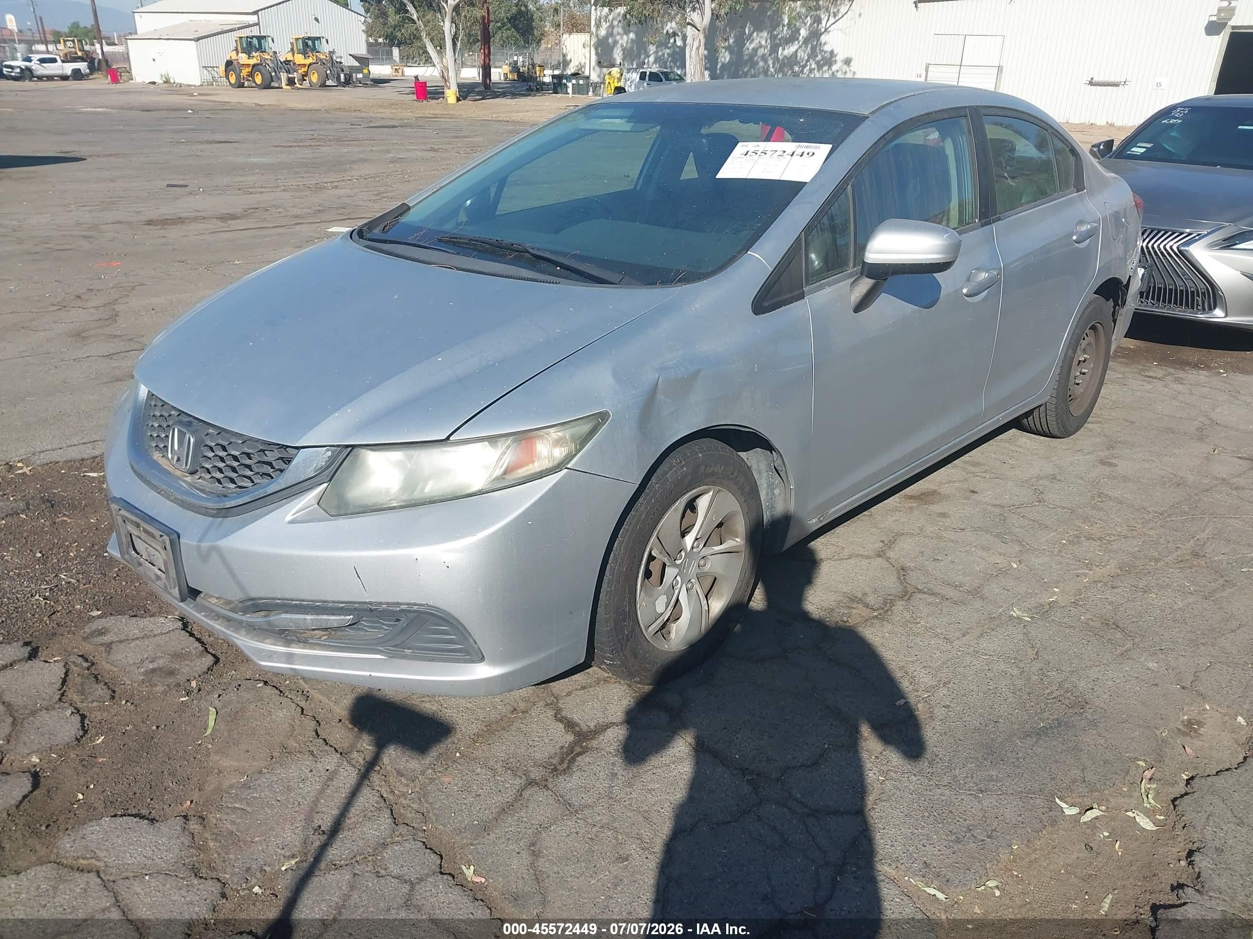 2015 Honda Civic Lx Silver vin: 2HGFB2F59FH551455