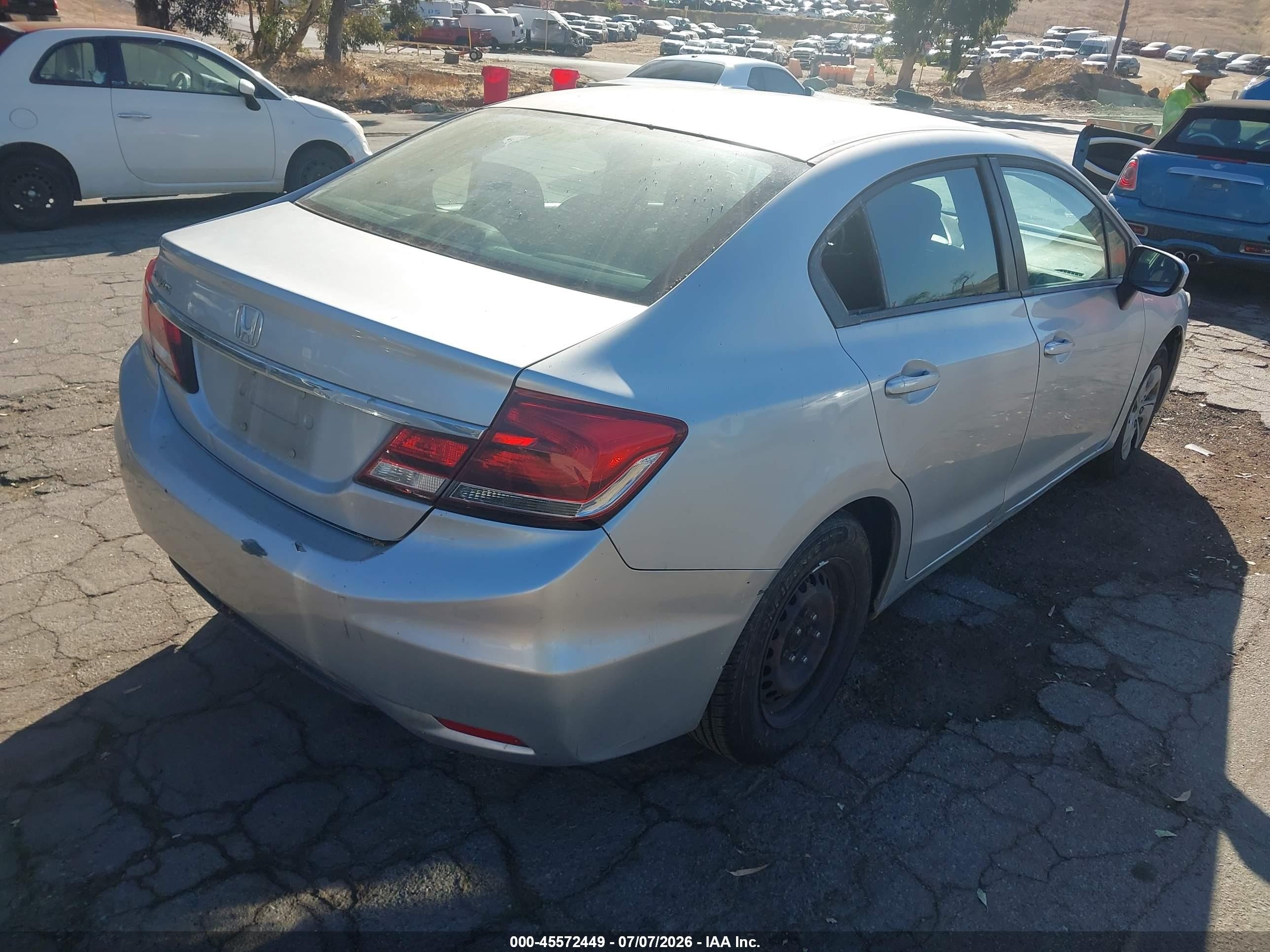 2015 Honda Civic Lx Silver vin: 2HGFB2F59FH551455