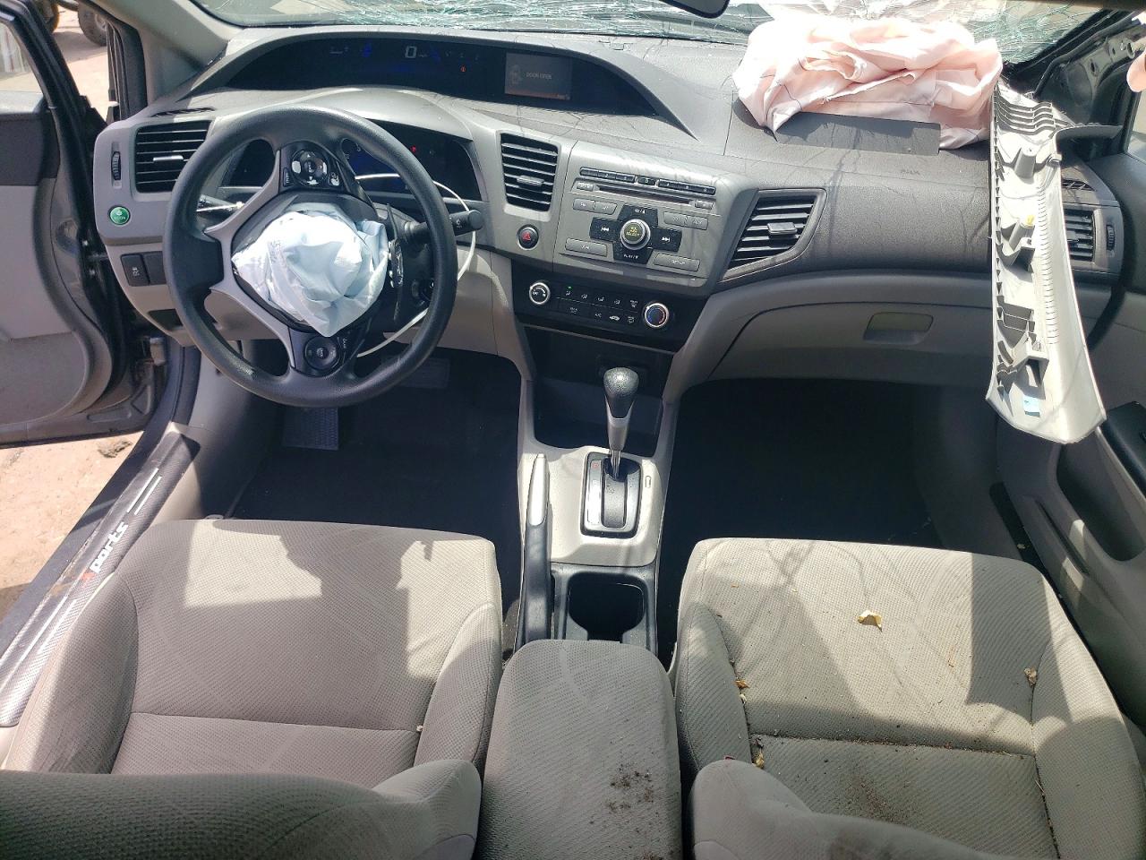 2012 Honda Civic Lx Gray vin: 2HGFB2F5XCH300231