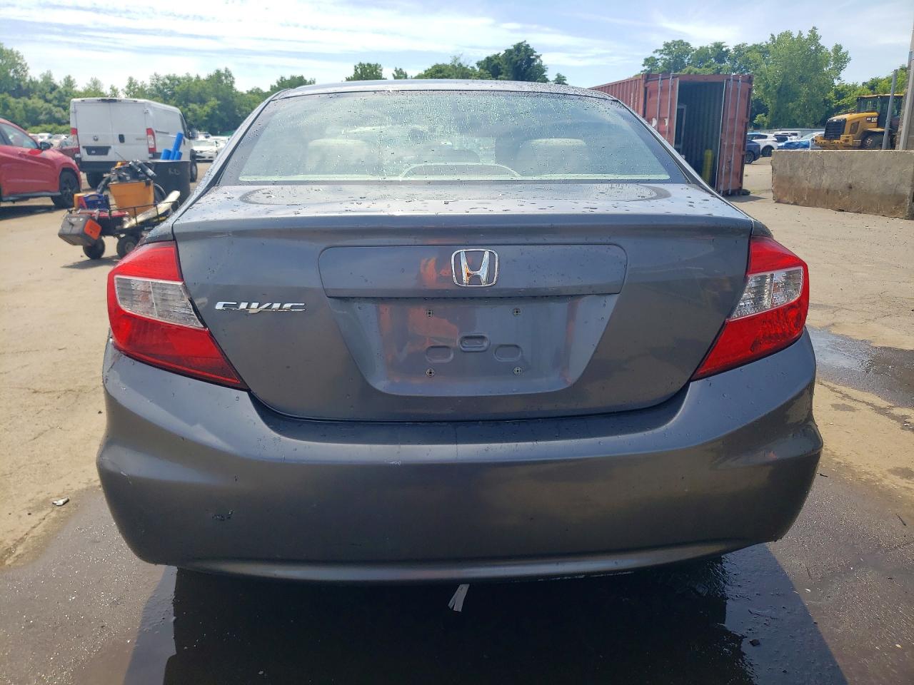 2012 Honda Civic Lx Gray vin: 2HGFB2F5XCH300231