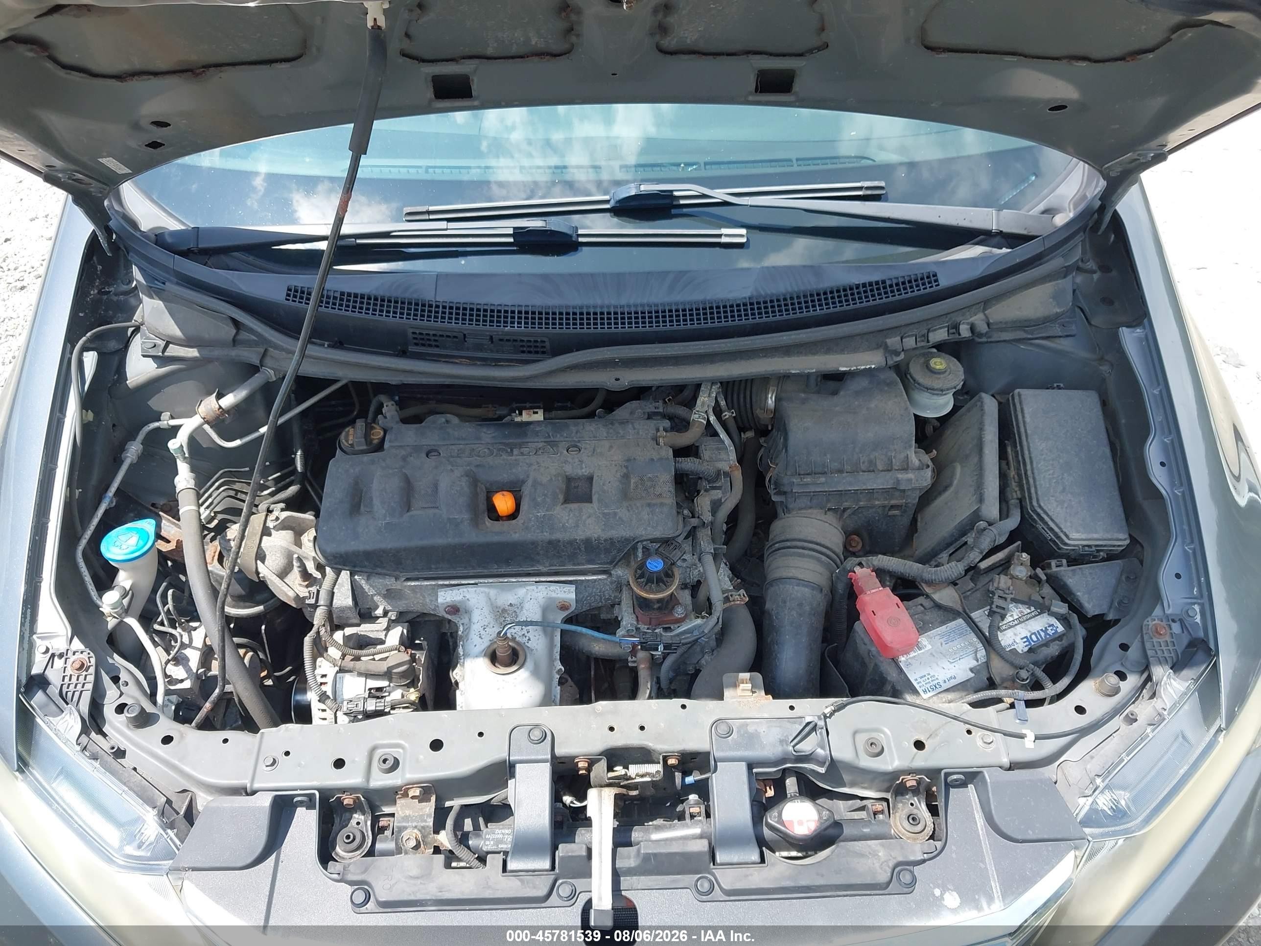 2012 Honda Civic Lx Gray vin: 2HGFB2F5XCH304814