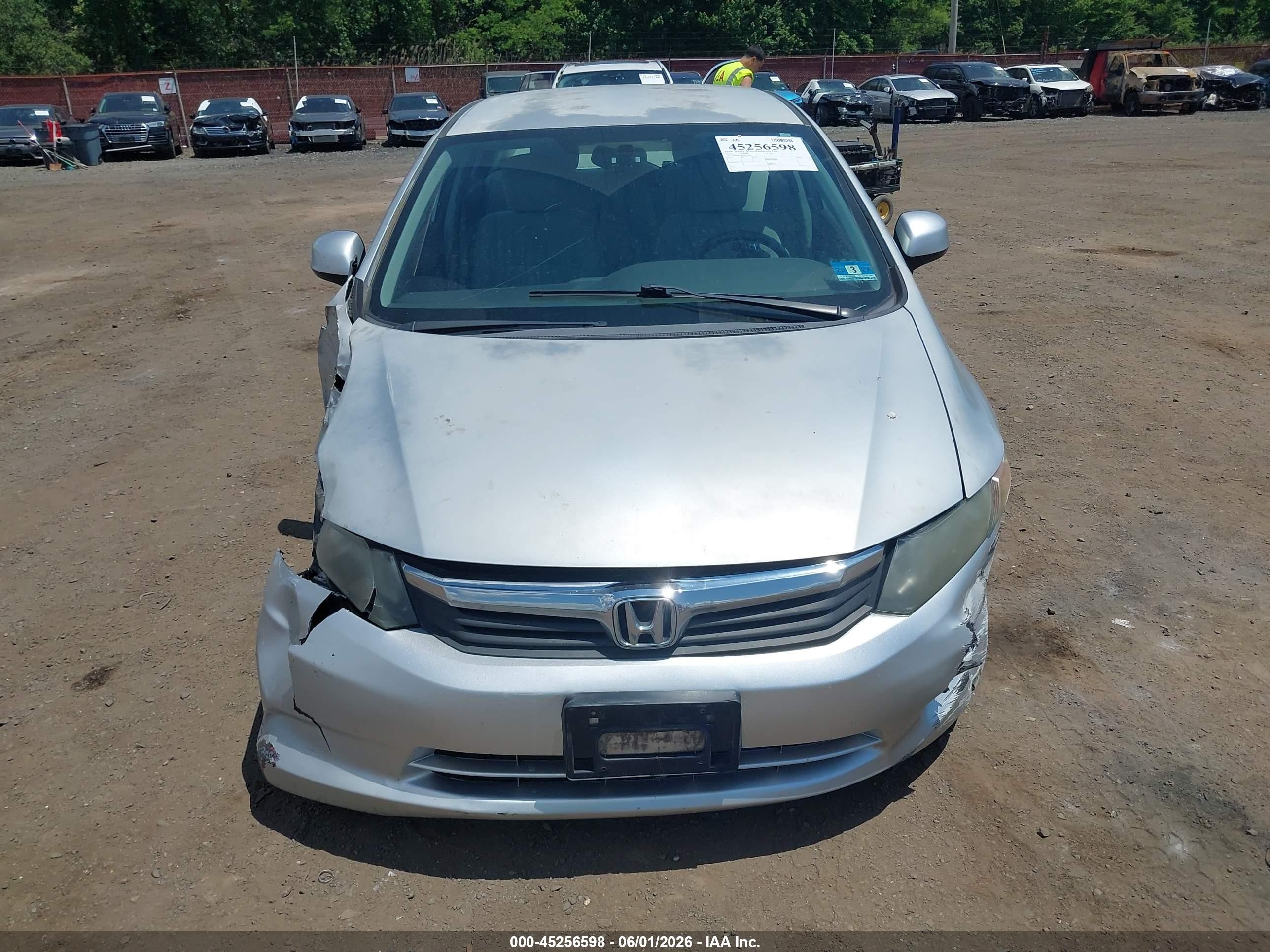 2012 Honda Civic Lx Silver vin: 2HGFB2F5XCH321046