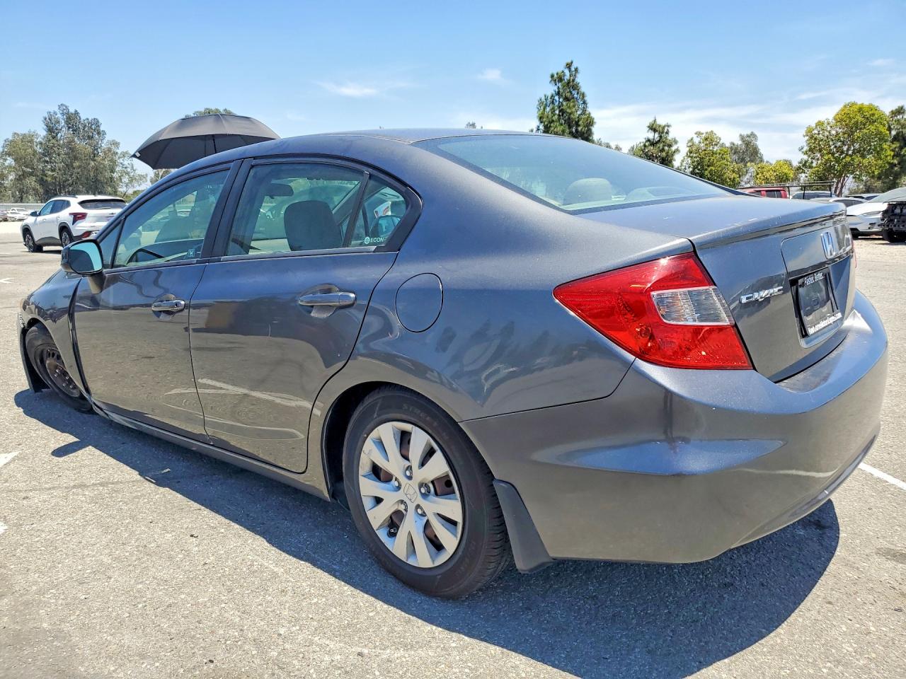 2012 Honda Civic Lx Gray vin: 2HGFB2F5XCH322309