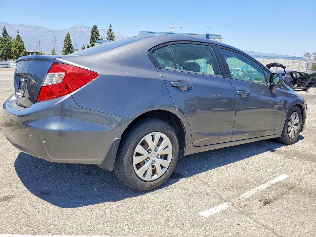 2012 Honda Civic Lx Gray vin: 2HGFB2F5XCH322309