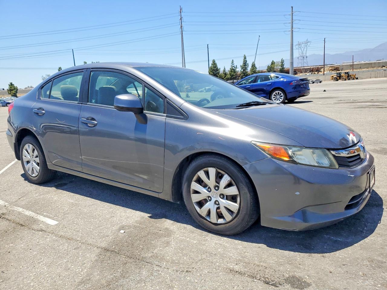 2012 Honda Civic Lx Gray vin: 2HGFB2F5XCH322309