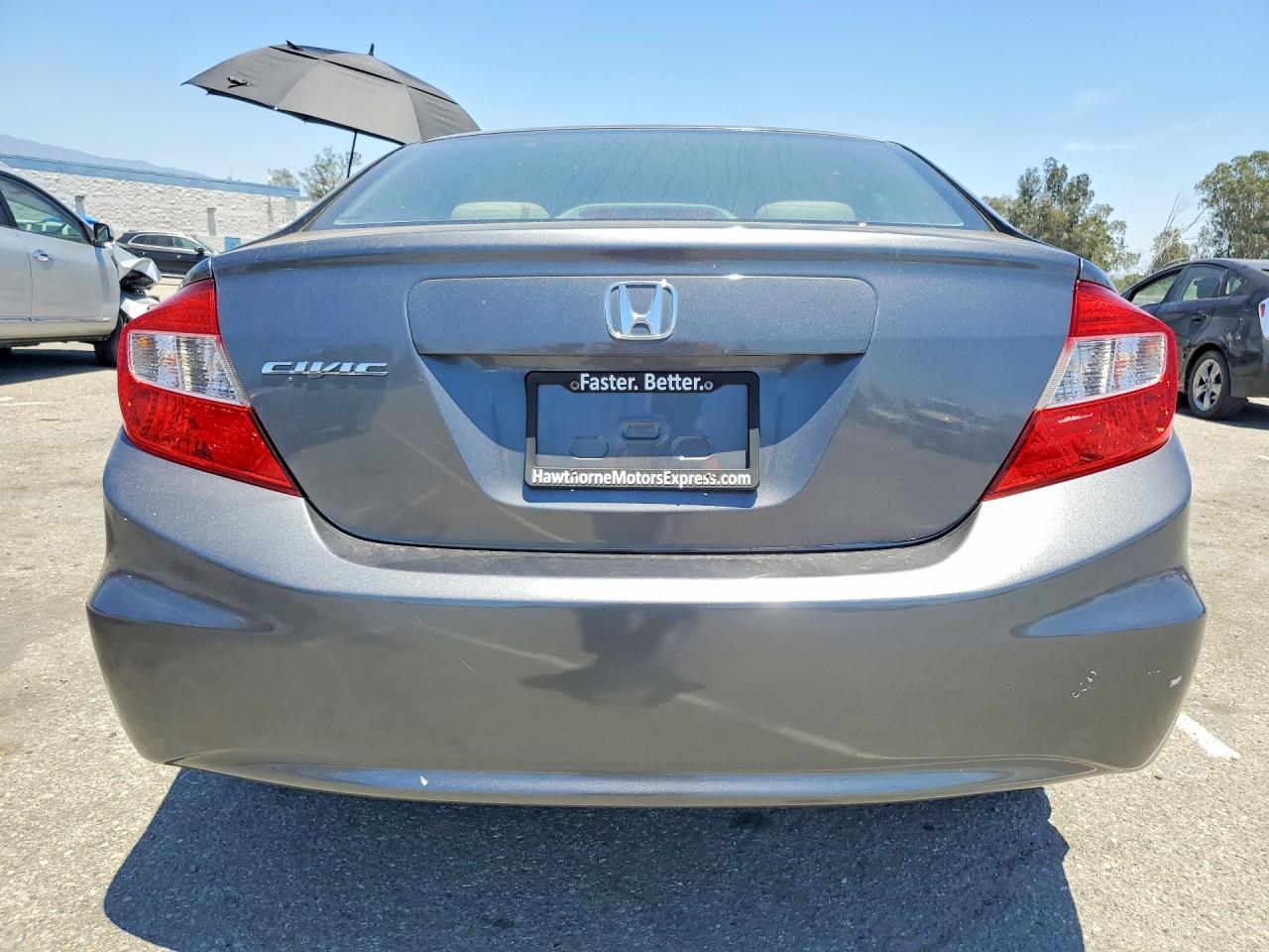 2012 Honda Civic Lx Gray vin: 2HGFB2F5XCH322309