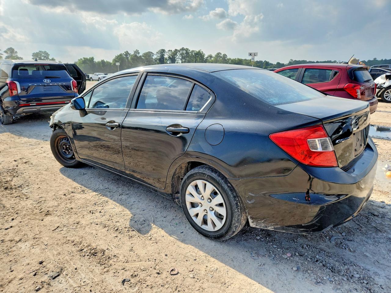 2012 Honda Civic Lx Black vin: 2HGFB2F5XCH323301