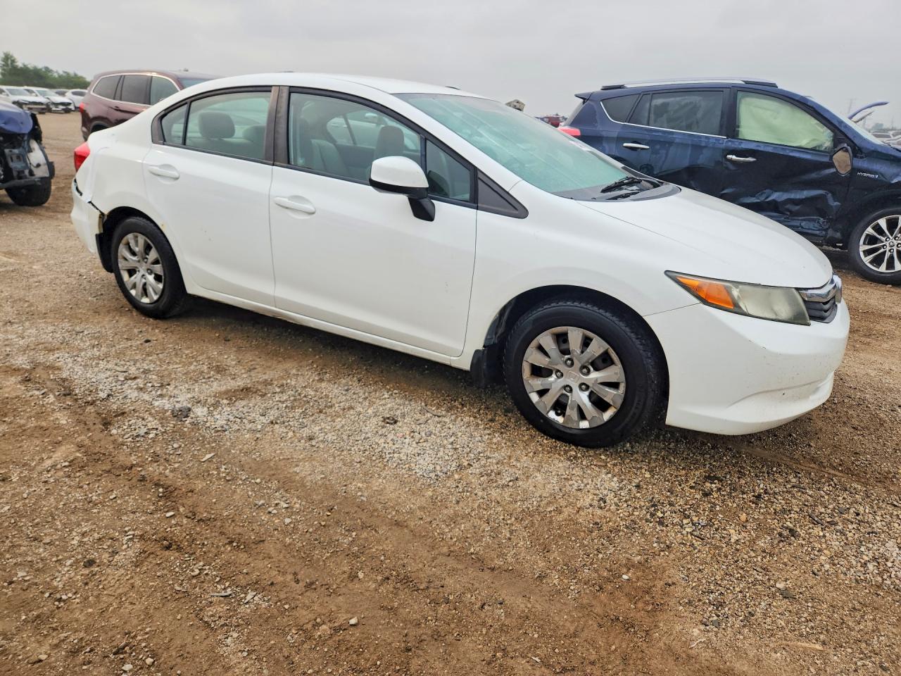 2012 Honda Civic Lx White vin: 2HGFB2F5XCH324111