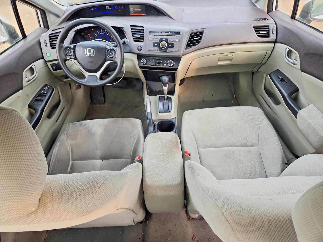 2012 Honda Civic Lx White vin: 2HGFB2F5XCH324111