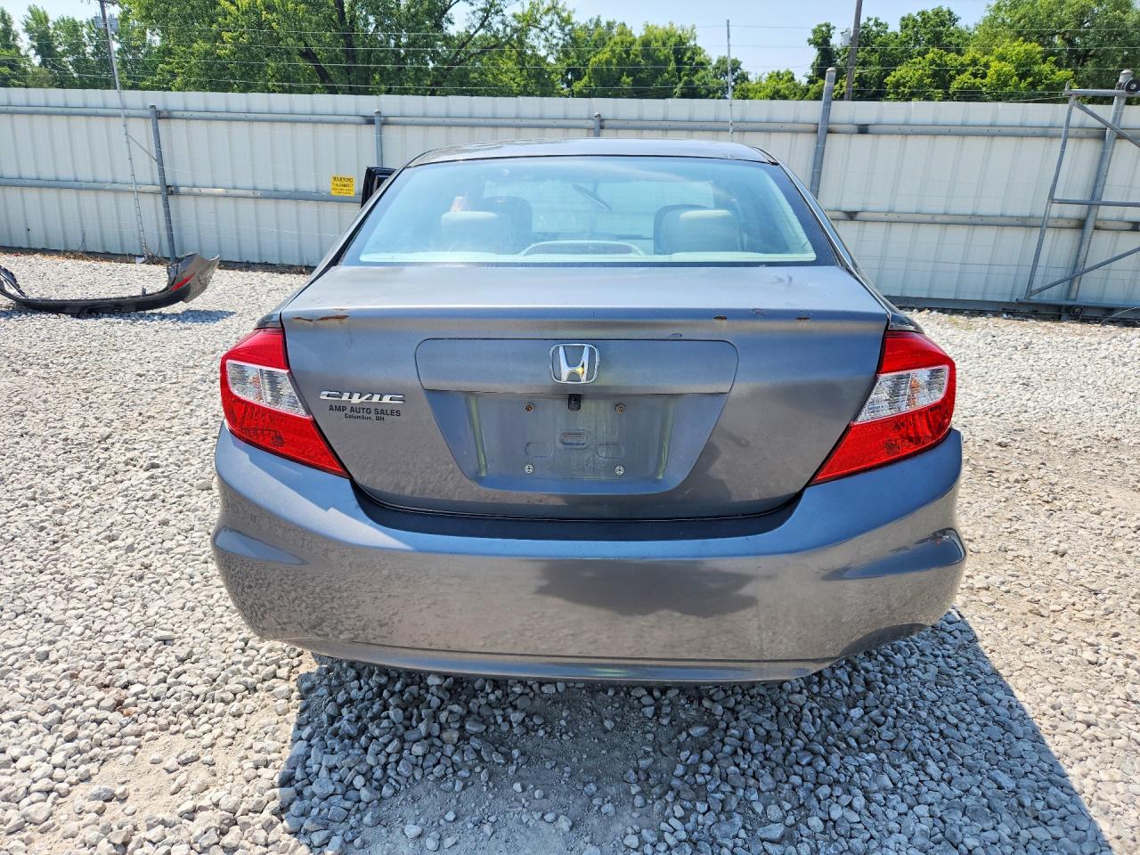 2012 Honda Civic Lx Серый vin: 2HGFB2F5XCH325016