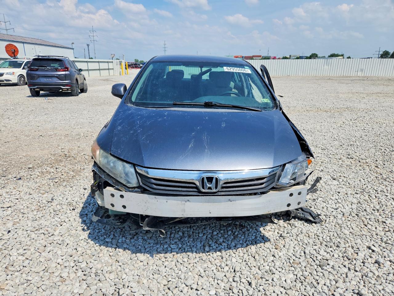 2012 Honda Civic Lx Серый vin: 2HGFB2F5XCH325016