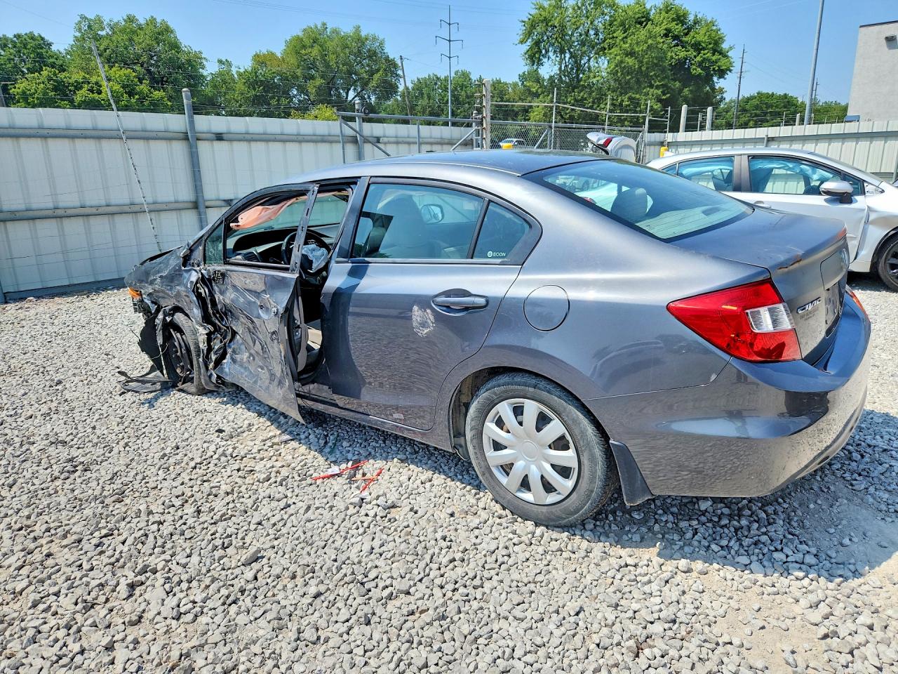 2012 Honda Civic Lx Серый vin: 2HGFB2F5XCH325016
