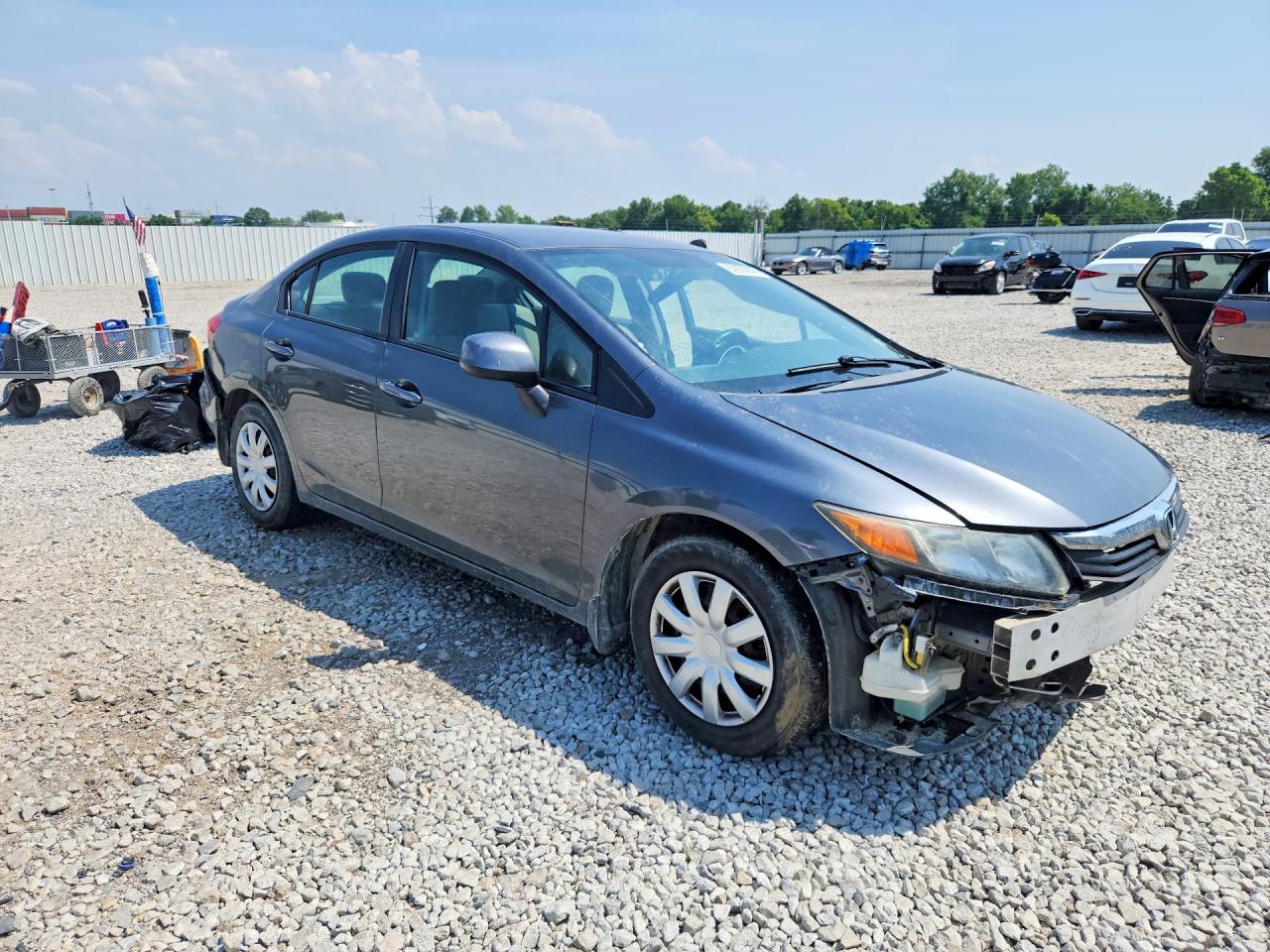 2012 Honda Civic Lx Серый vin: 2HGFB2F5XCH325016