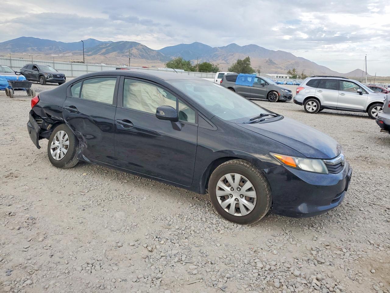 2012 Honda Civic Lx Black vin: 2HGFB2F5XCH327977
