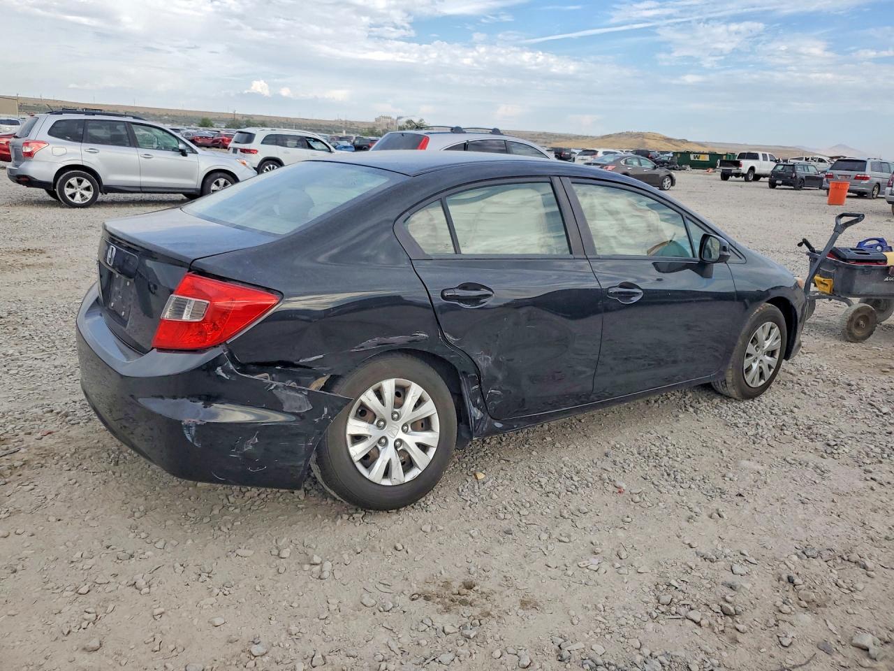 2012 Honda Civic Lx Black vin: 2HGFB2F5XCH327977