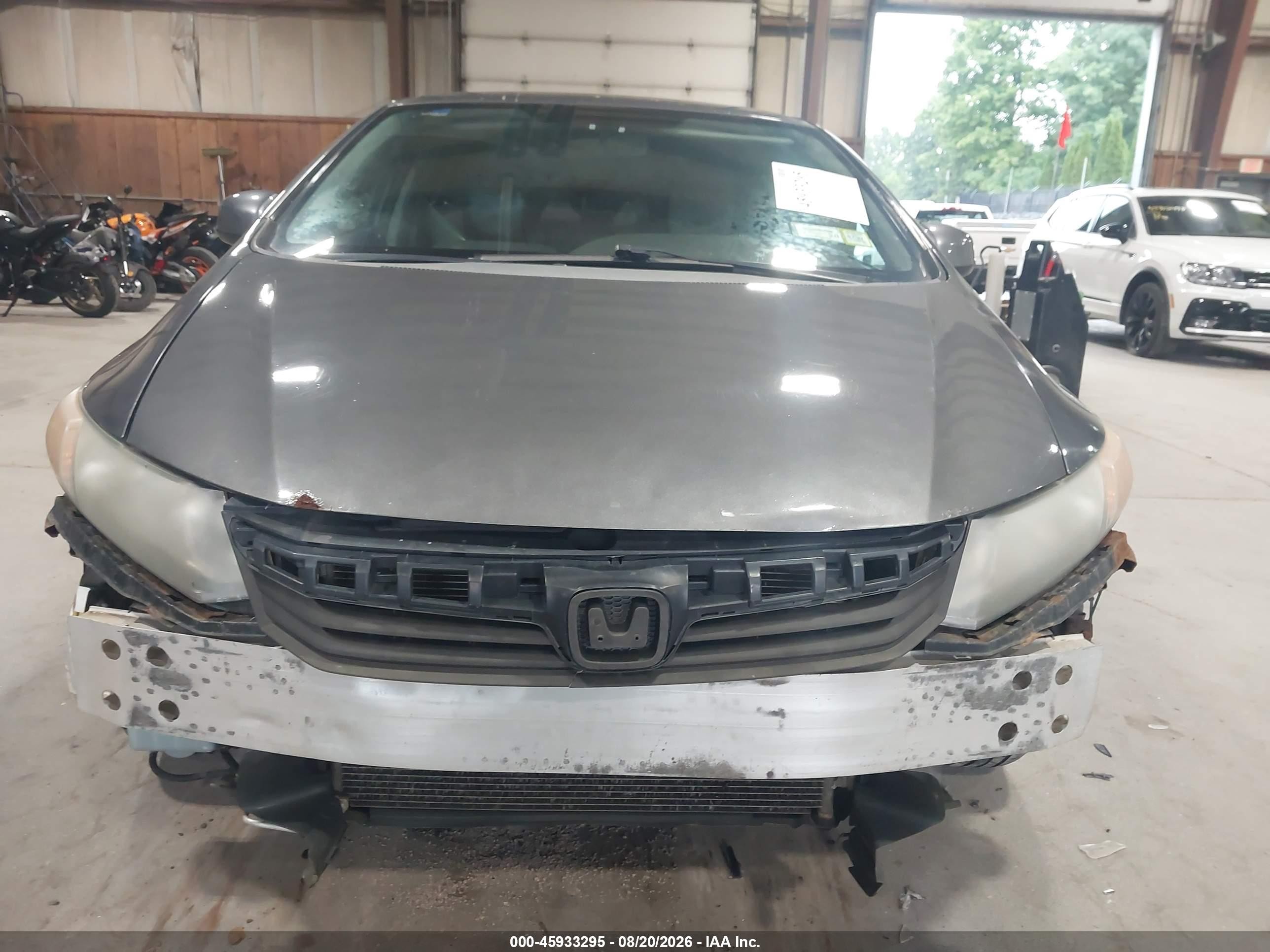 2012 Honda Civic Lx Gray vin: 2HGFB2F5XCH332497