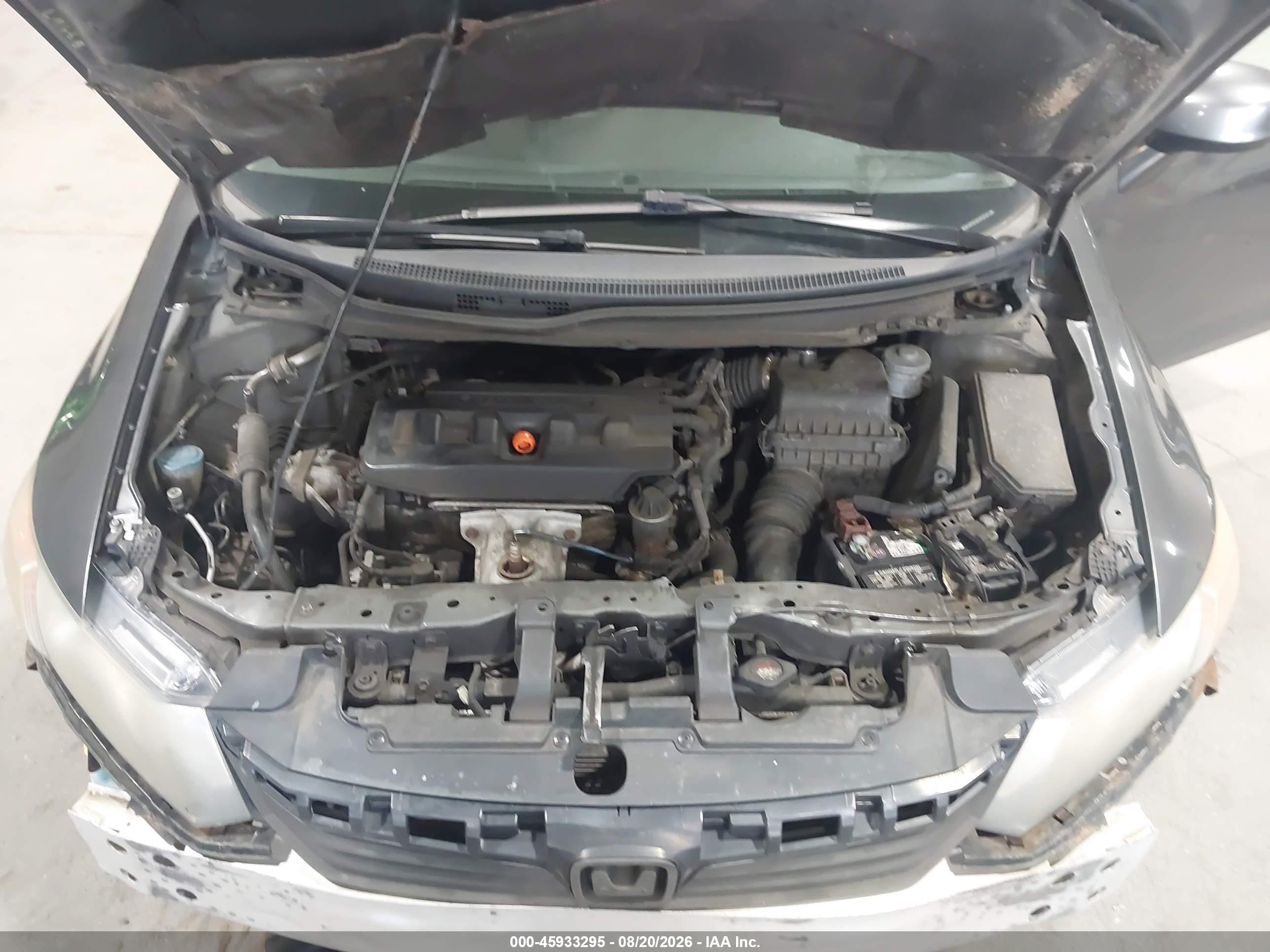 2012 Honda Civic Lx Gray vin: 2HGFB2F5XCH332497
