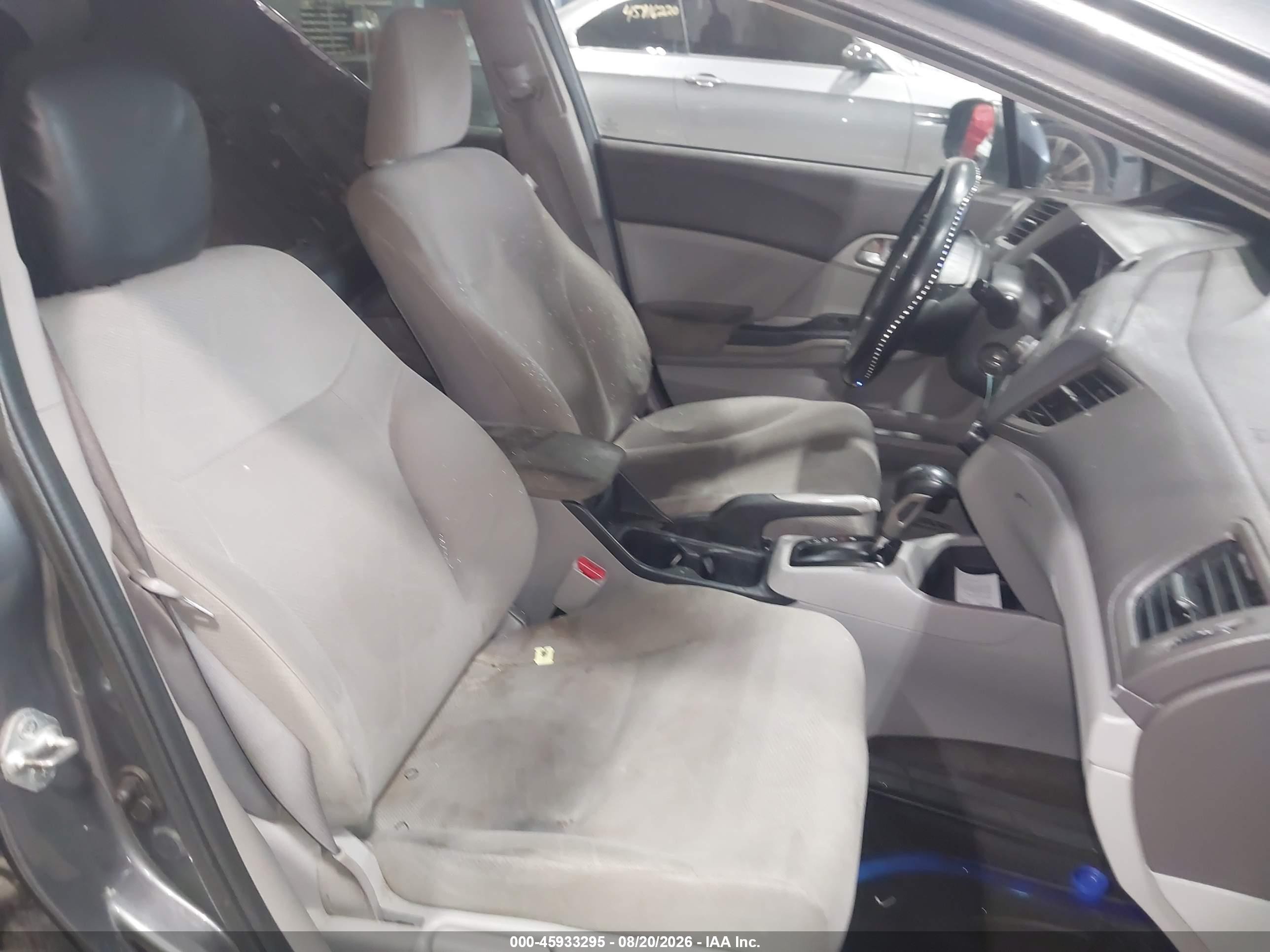 2012 Honda Civic Lx Gray vin: 2HGFB2F5XCH332497