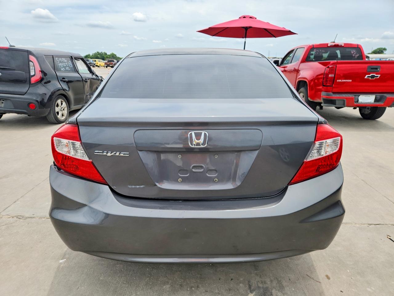 2012 Honda Civic Lx Gray vin: 2HGFB2F5XCH333889