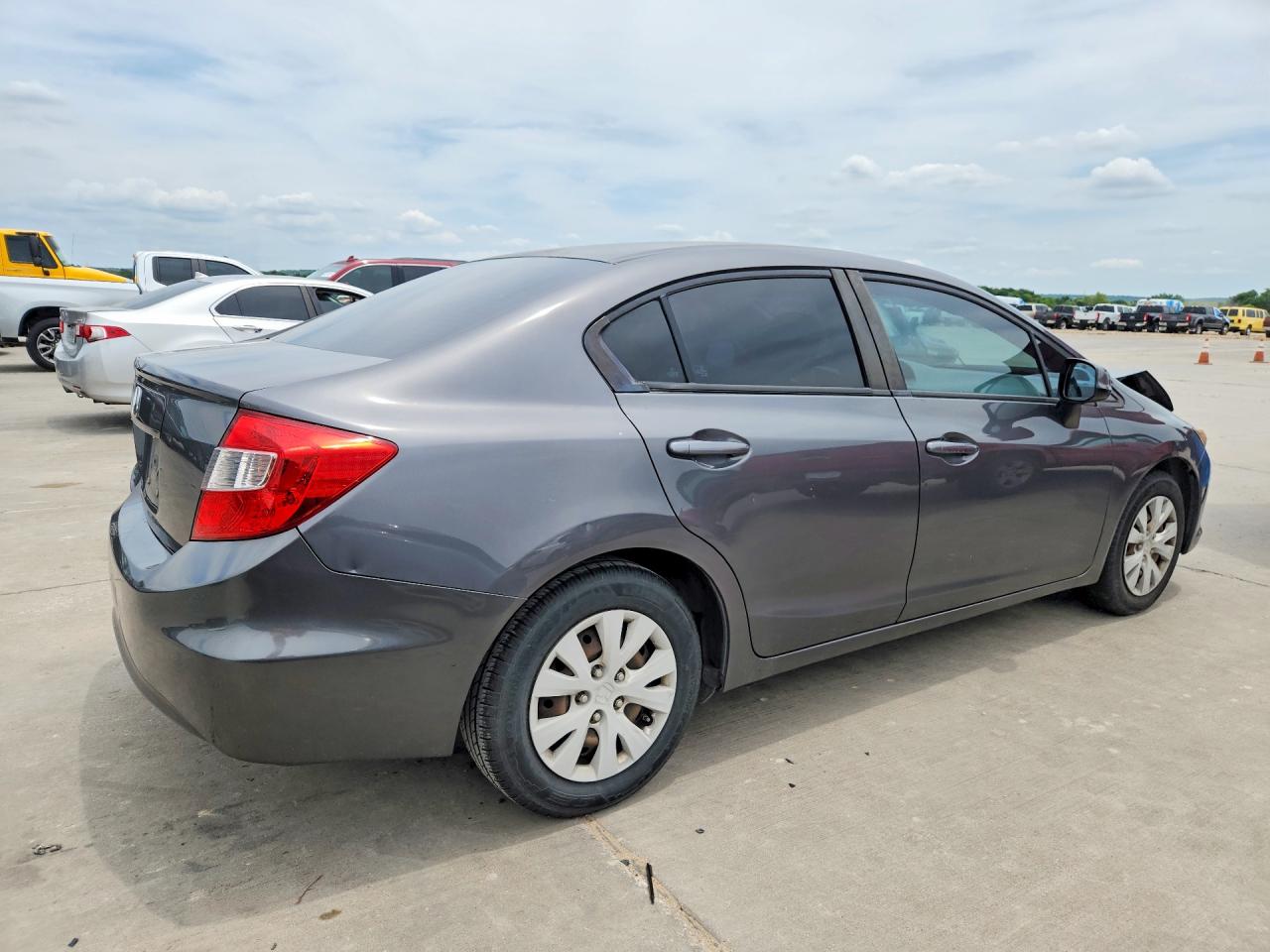 2012 Honda Civic Lx Gray vin: 2HGFB2F5XCH333889