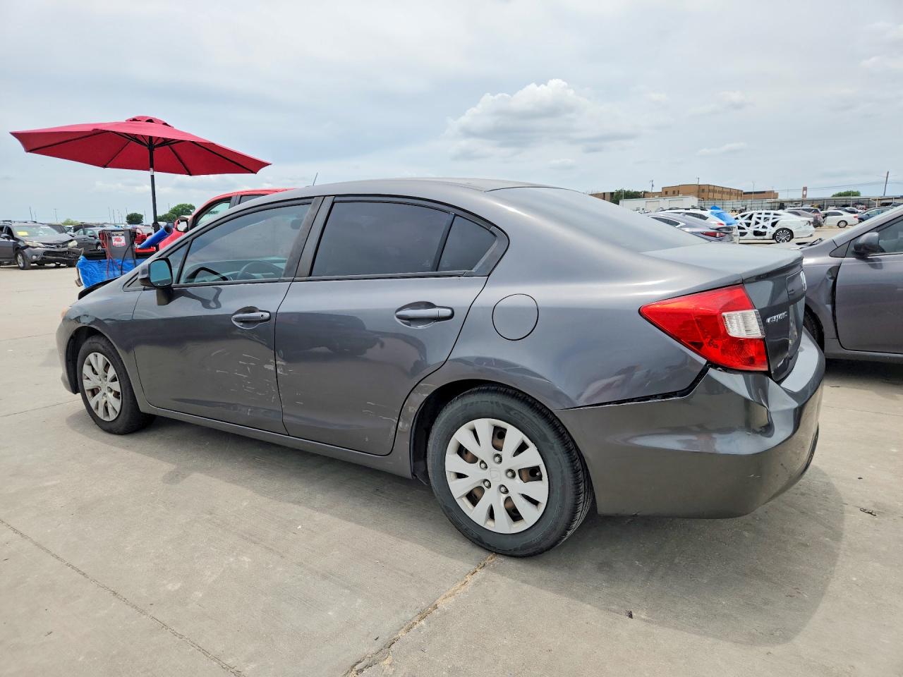 2012 Honda Civic Lx Gray vin: 2HGFB2F5XCH333889