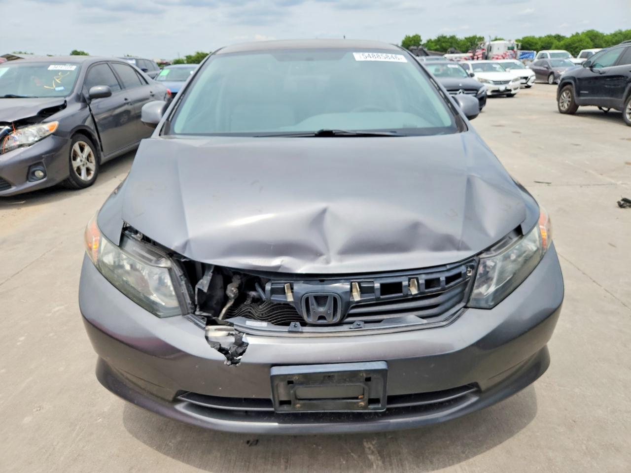 2012 Honda Civic Lx Gray vin: 2HGFB2F5XCH333889