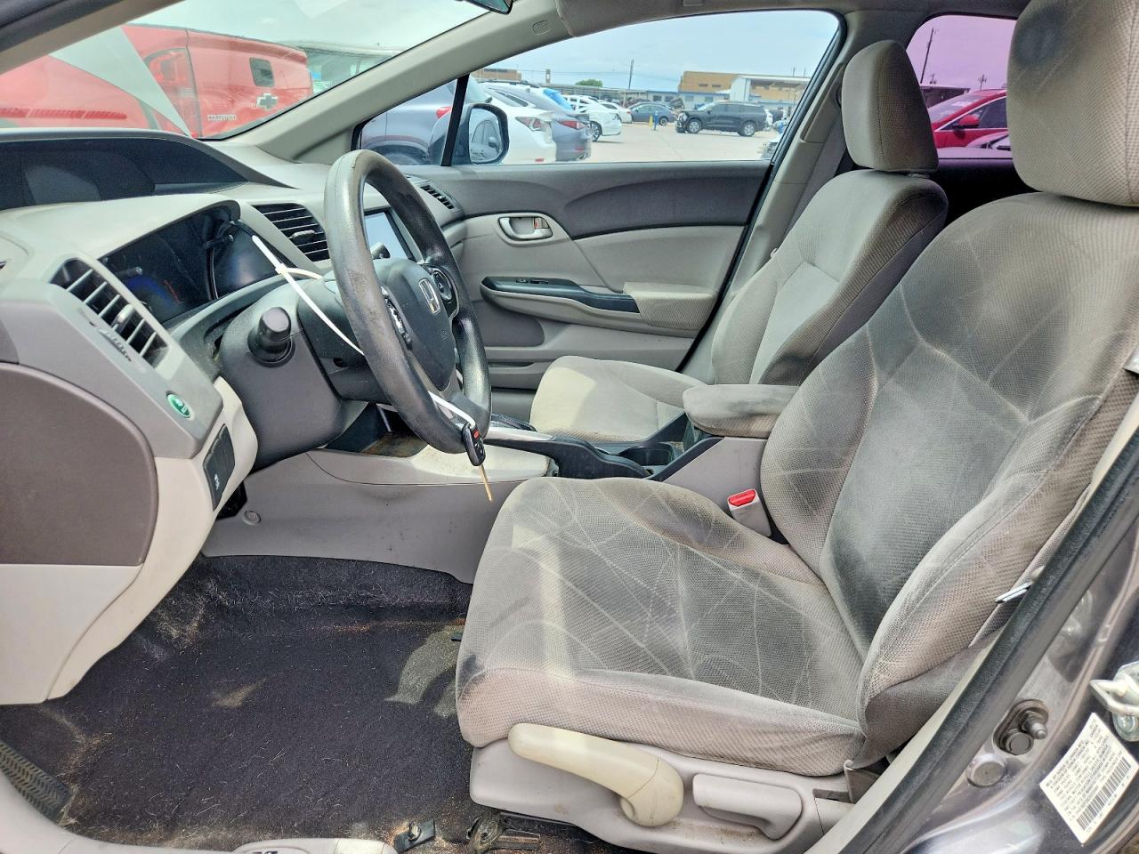 2012 Honda Civic Lx Gray vin: 2HGFB2F5XCH333889