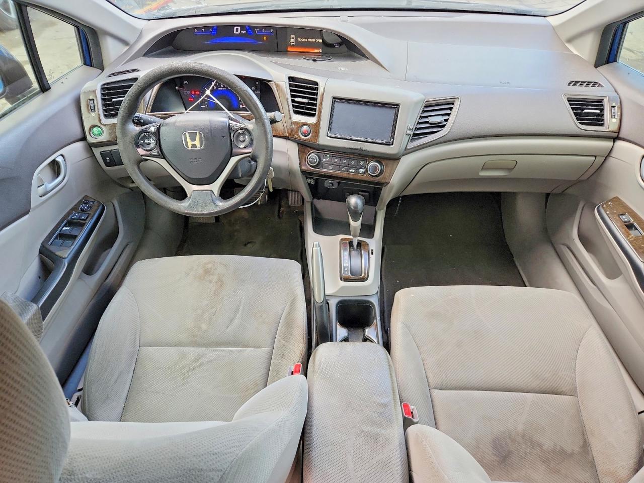 2012 Honda Civic Lx Blue vin: 2HGFB2F5XCH506374