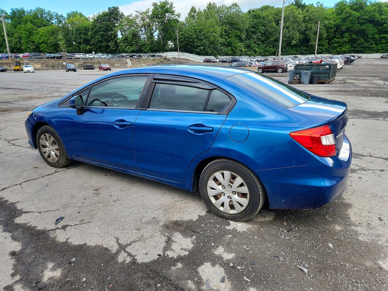 2012 Honda Civic Lx Blue vin: 2HGFB2F5XCH506374