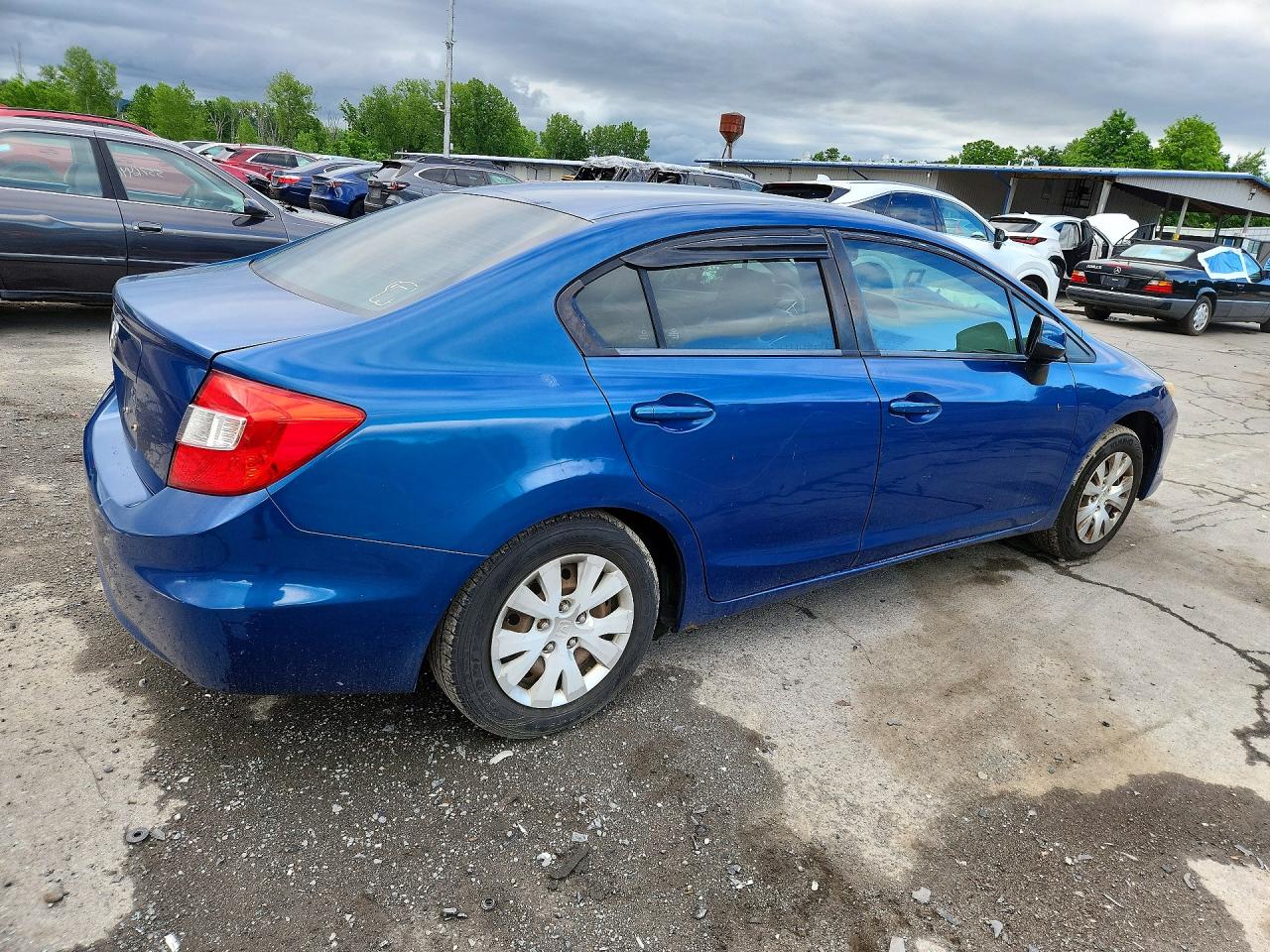 2012 Honda Civic Lx Blue vin: 2HGFB2F5XCH506374