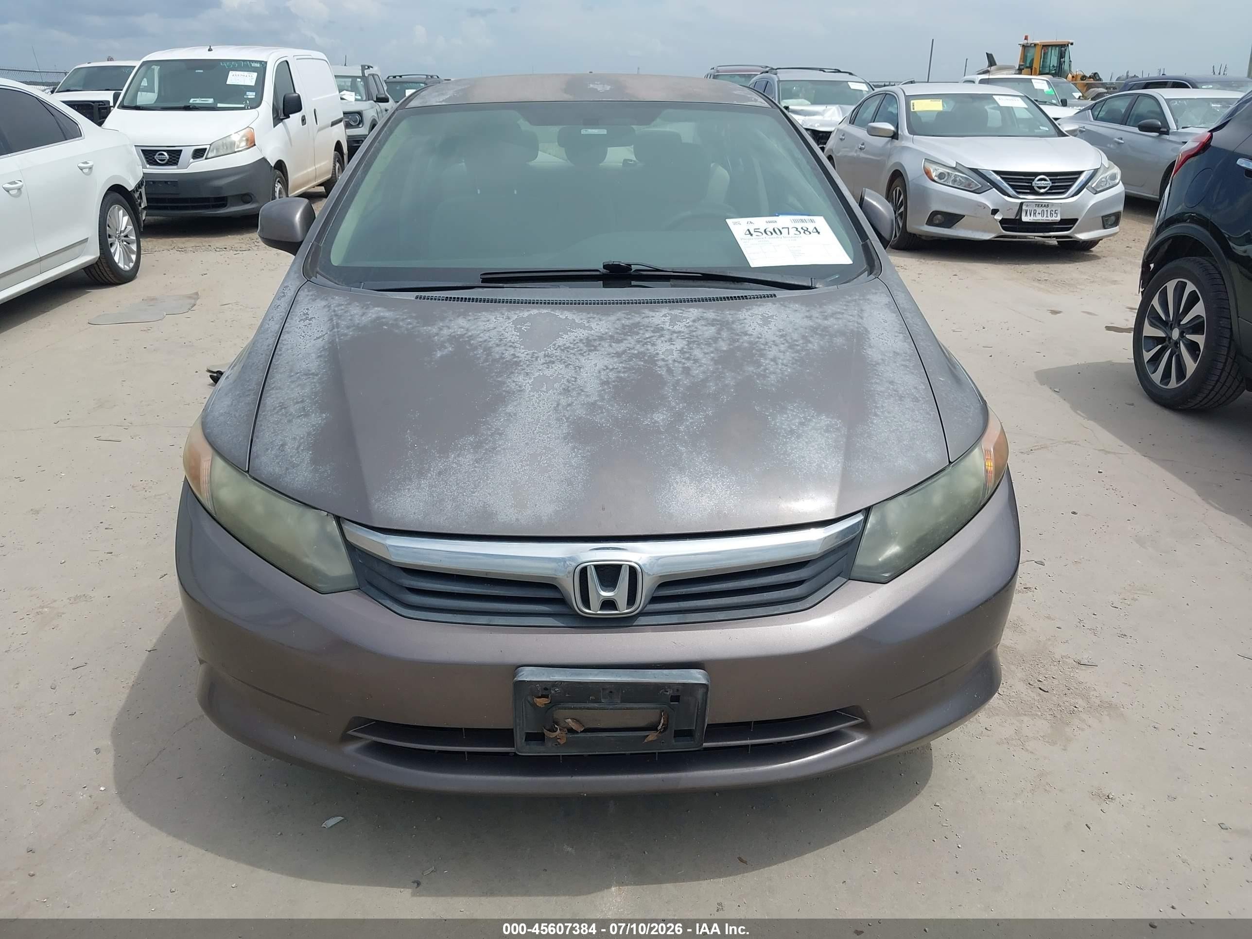 2012 Honda Civic Lx Brown vin: 2HGFB2F5XCH524566